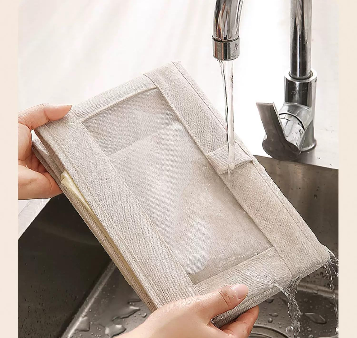 6 Pack Linen Closet Organizers and Storage Clothing Bins Large Foldable Box with Window Storage Baskets for Closet Shelf Jeans Clothes Toys Organization, Cube Storage Boxes for Organizing image number 3