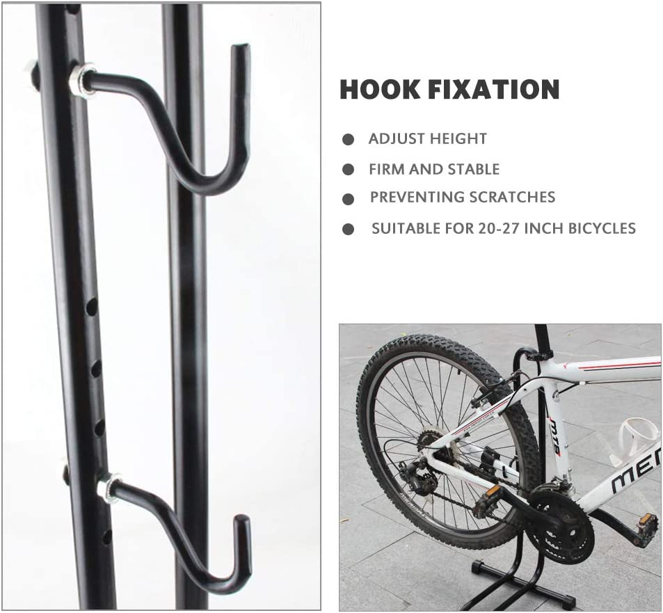 Horizontal and Vertical Bike Rack Floor Packing Stand, Solid Steel Construction, Non-Slip Feet, Space Saving Design for Living Room, Bedroom, Garage, Size-Xl image number 5
