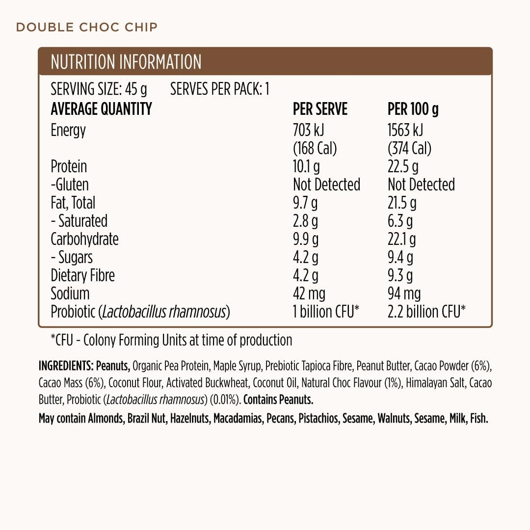 Jshealth Protein Bar - Double Choc Chip | Chocolate Protein Bars | High Protein Box of 12 X 45G Bars, Gluten-Free + Vegan-Friendly + Dairy-Free Ingredients image number 1