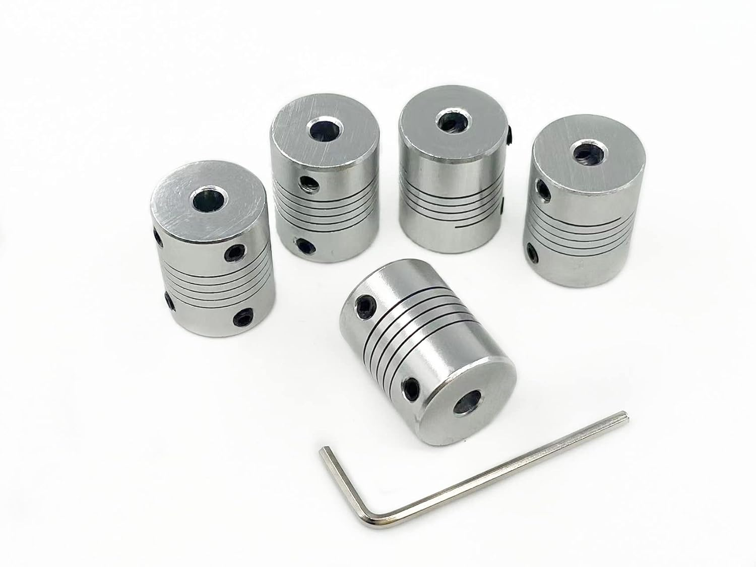 Ruimou 5PCS 5Mm X 8Mm Aluminum Flexible Shaft Coupling Od19Mm X L25Mm CNC Stepper Motor Coupler Connector image number 3
