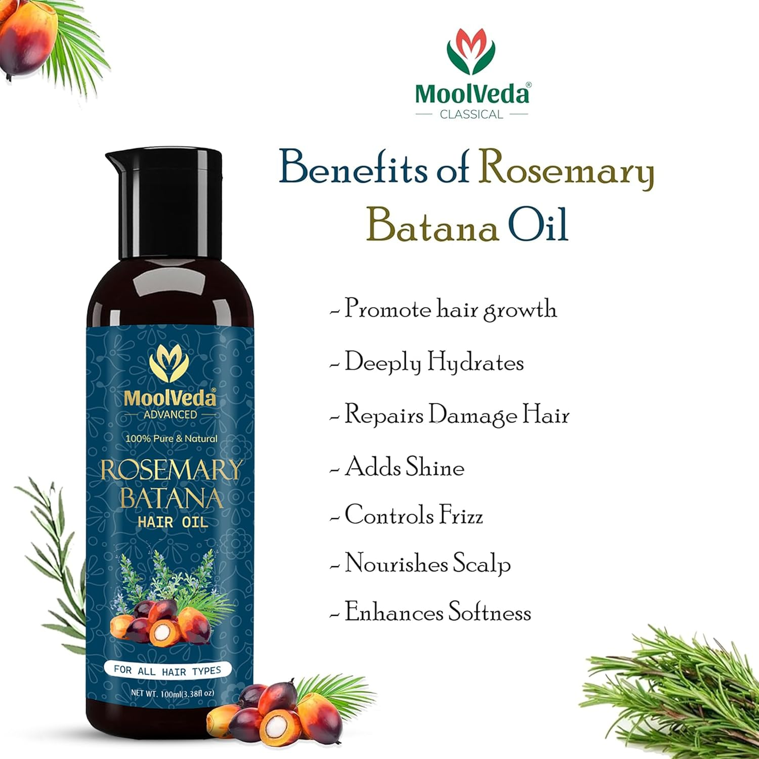 Rosemary Batana Oil 3.38 Fl Oz (Pack of 1) image number 1