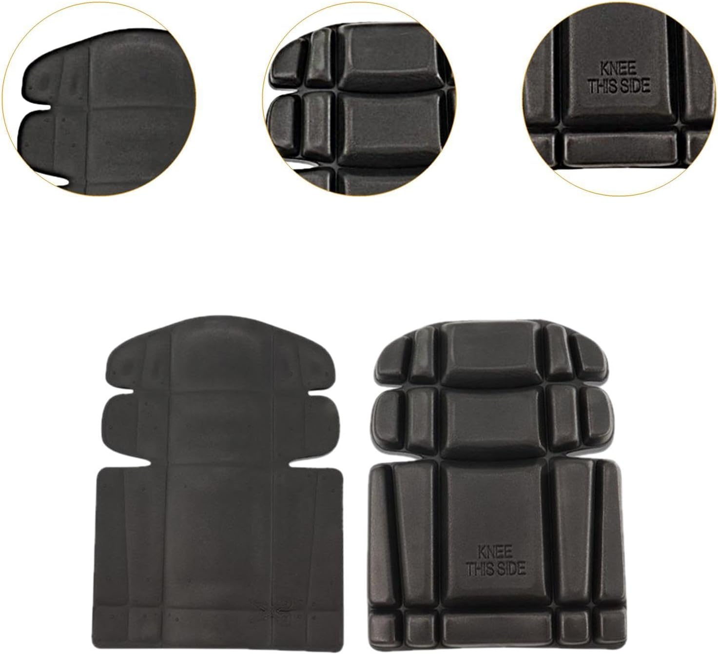 Perfk 2Pcs Knee Pads Inserts Knee Pads for Construction Pants Comfortable Ergonomic EVA Protector Protection for Gardening Flooring image number 3
