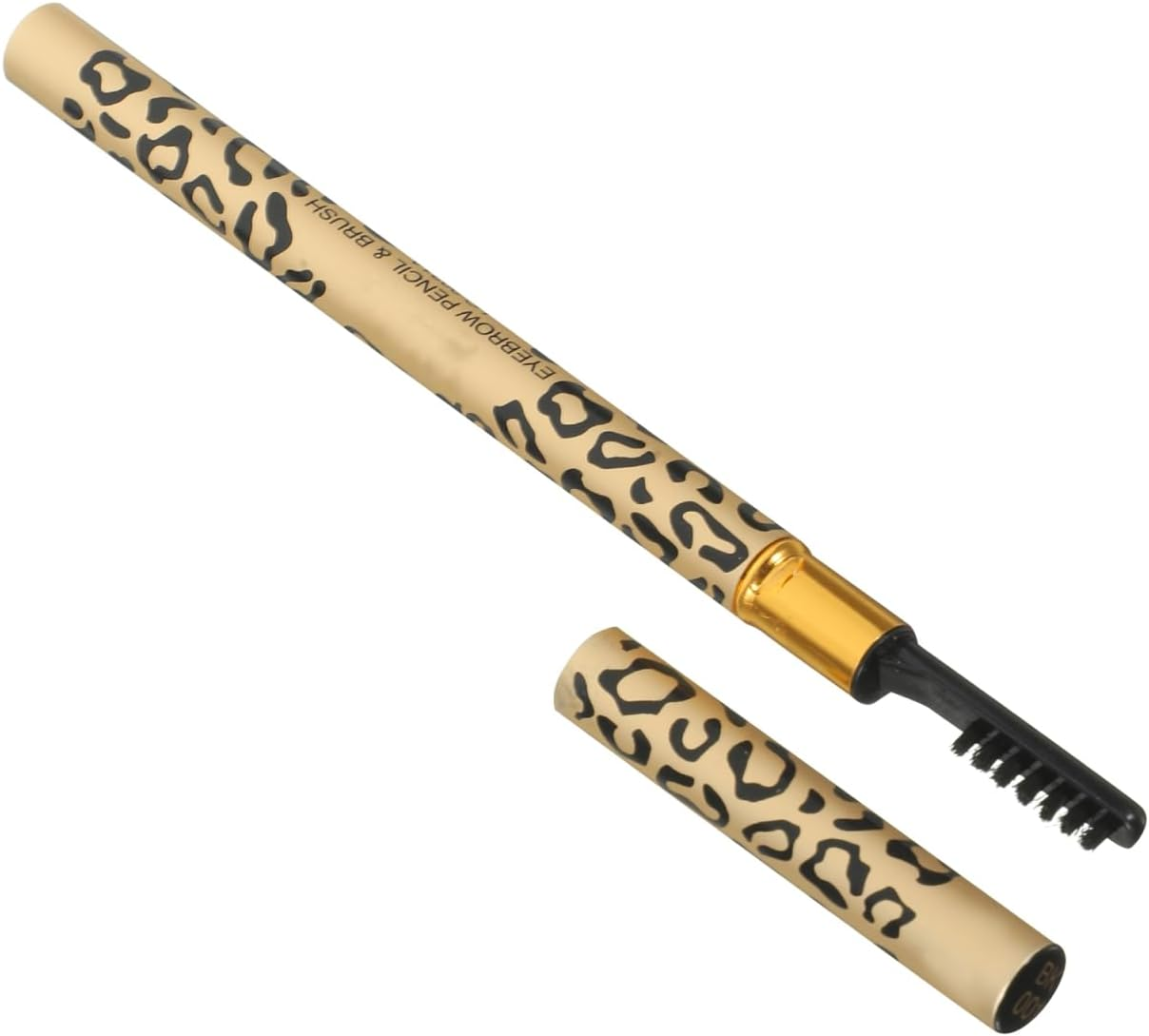 GANAZONO 2Pcs Waterproof Dual-Ended Eyebrow Pencil Brush, Black Eyebrow Shaper for Natural Makeup and Wear, Suitable for Daily Use and Travel - Brown image number 5