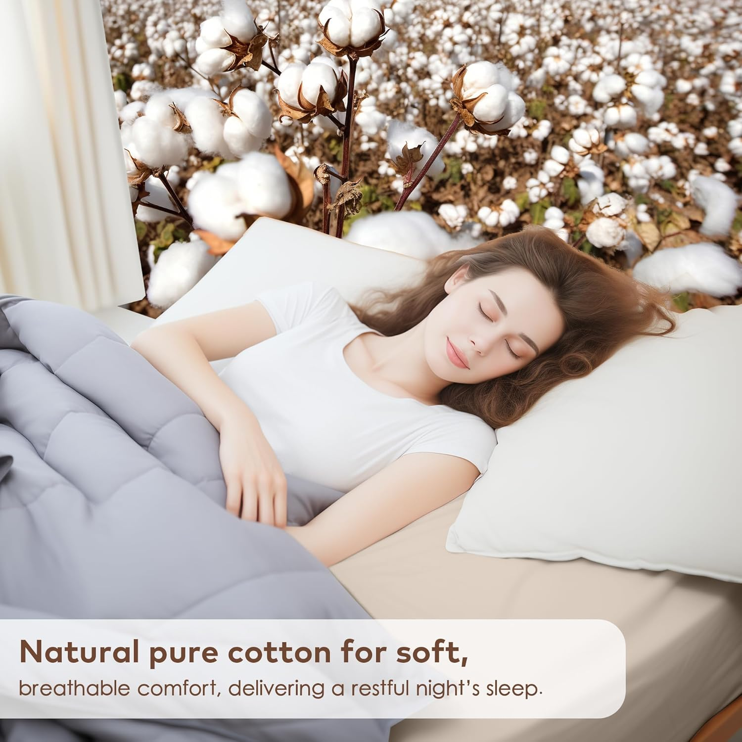 LINENOVA Double Fitted Sheet &ndash; 100% Vintage Washed Cotton - Naturally Soft & Breathable, 40Cm Deep Pocket &ndash; Warm Sand, 1 Piece image number 3