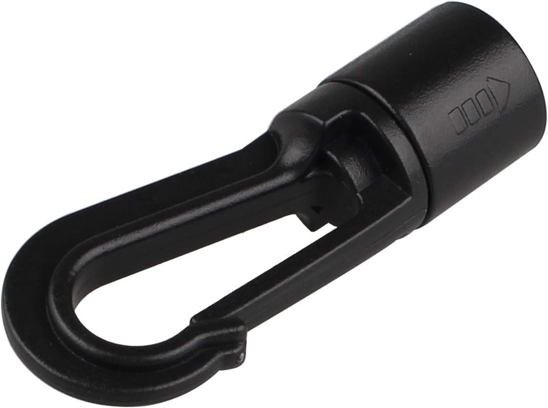 Futheda 20PCS 8Mm Shock Cord End Hook for Boat Kayak Canoe - Bungee Cord Hanging Terminal Ends - Plastic Lashing Hooks for DIY Elastic Stretch Cords 1/4 Inch image number 5