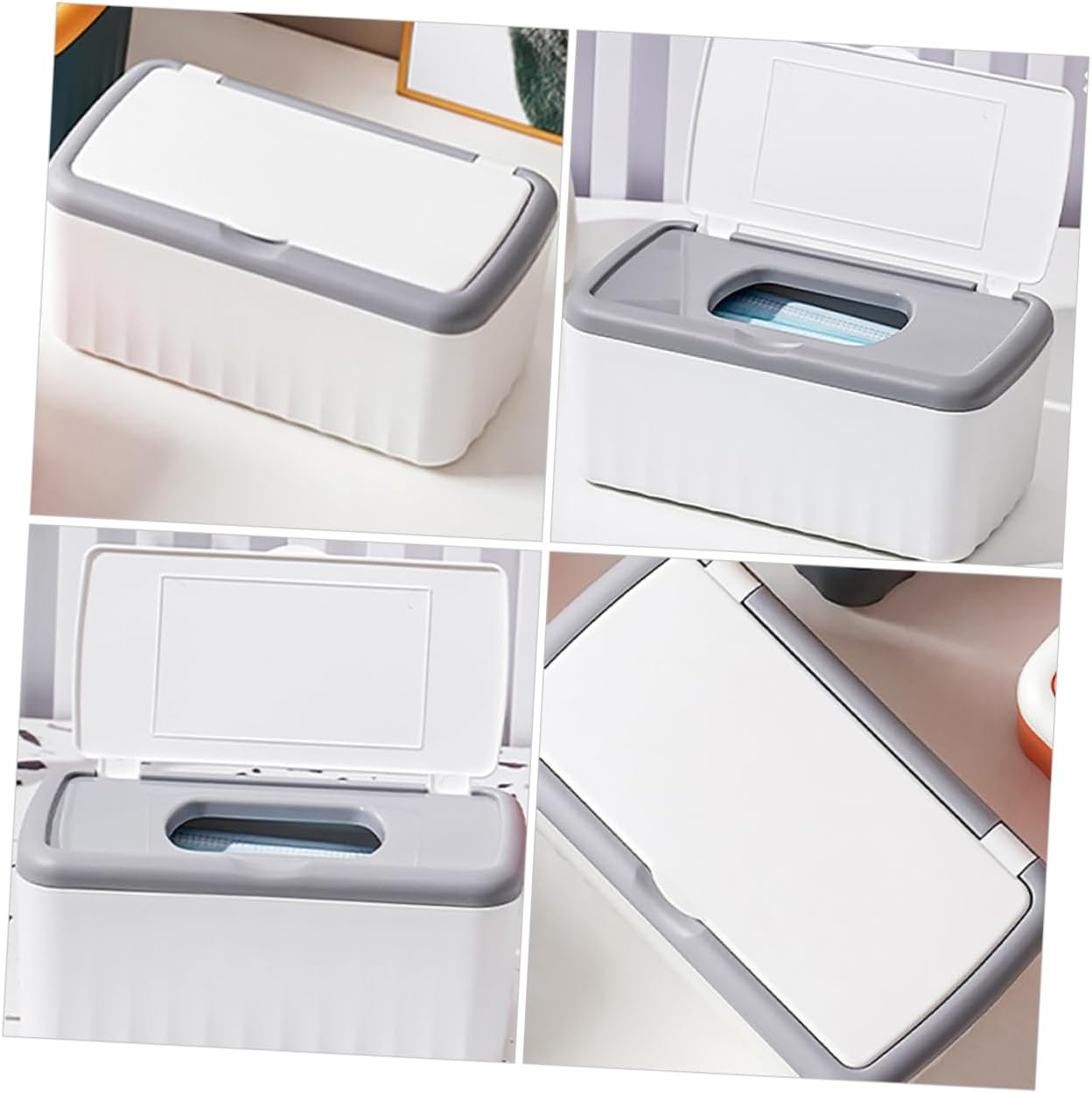 Sealed Wet Wipe Dispenser Large Capacity Rectangular Tissue Box Holder for Home Modern Design Quick Access Protective Seal for Bathroom Bedroom and Office Use image number 2