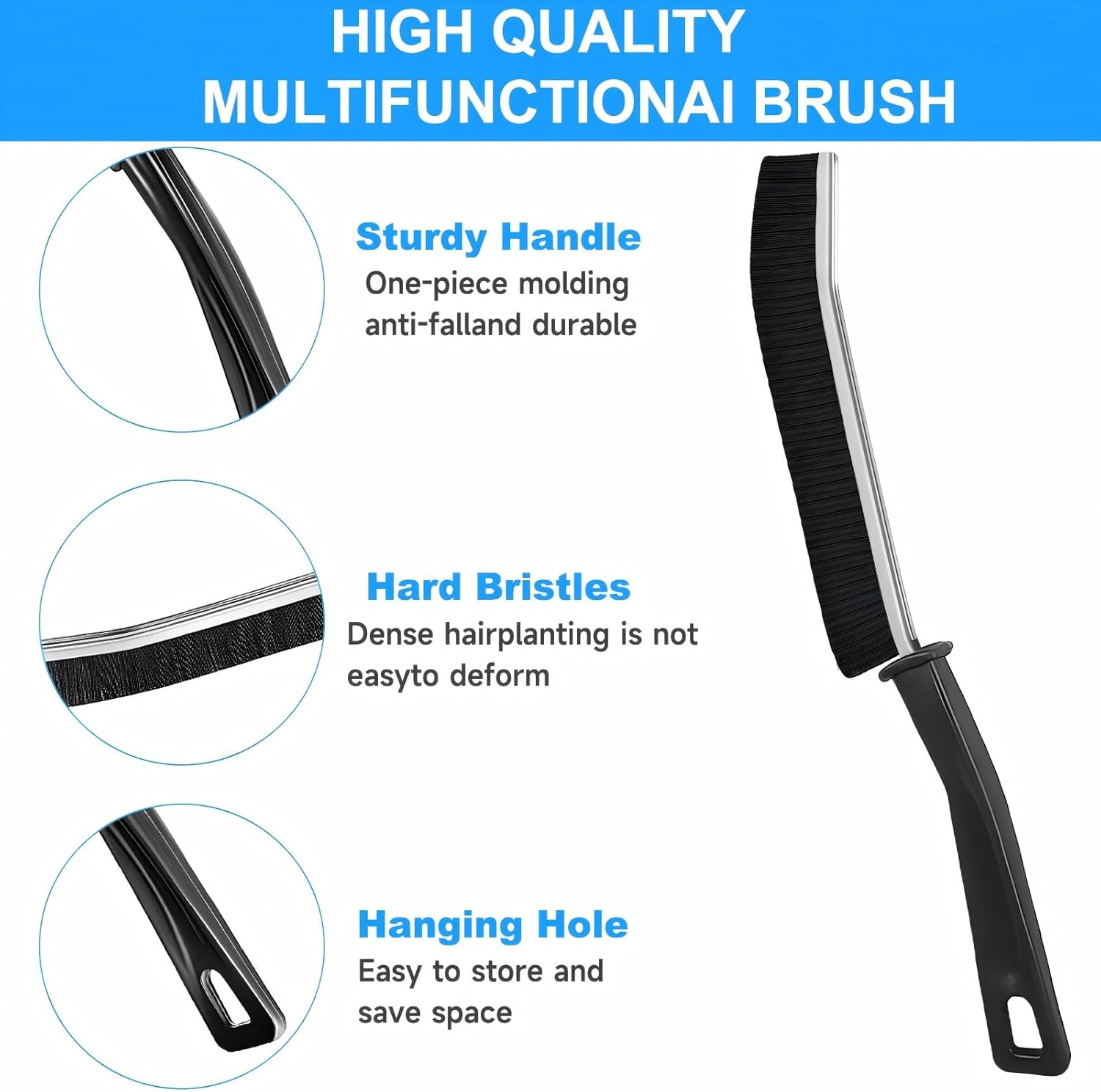 8 Pcs Cleaning Brush, Hard Bristle Crevice Cleaning Brush, Multifunctional Gap Scrub Brush, Home Essentials, Bathroom Cleaner Tools Kits for Household, Kitchen, Window, Faucets, Toilet, Groove, Car image number 6