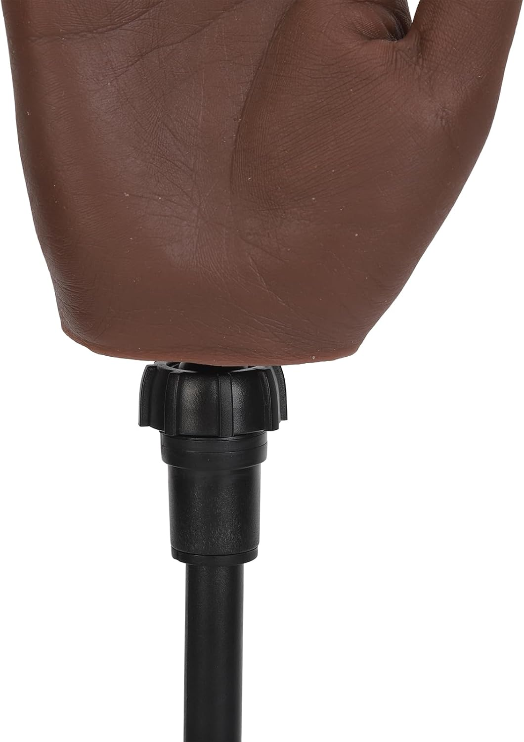 2 Pair Hand Left Right Dark Skin Color Flexible Silicone Mannequin Hand with Refill Nail Tips Suction Brackets image number 1