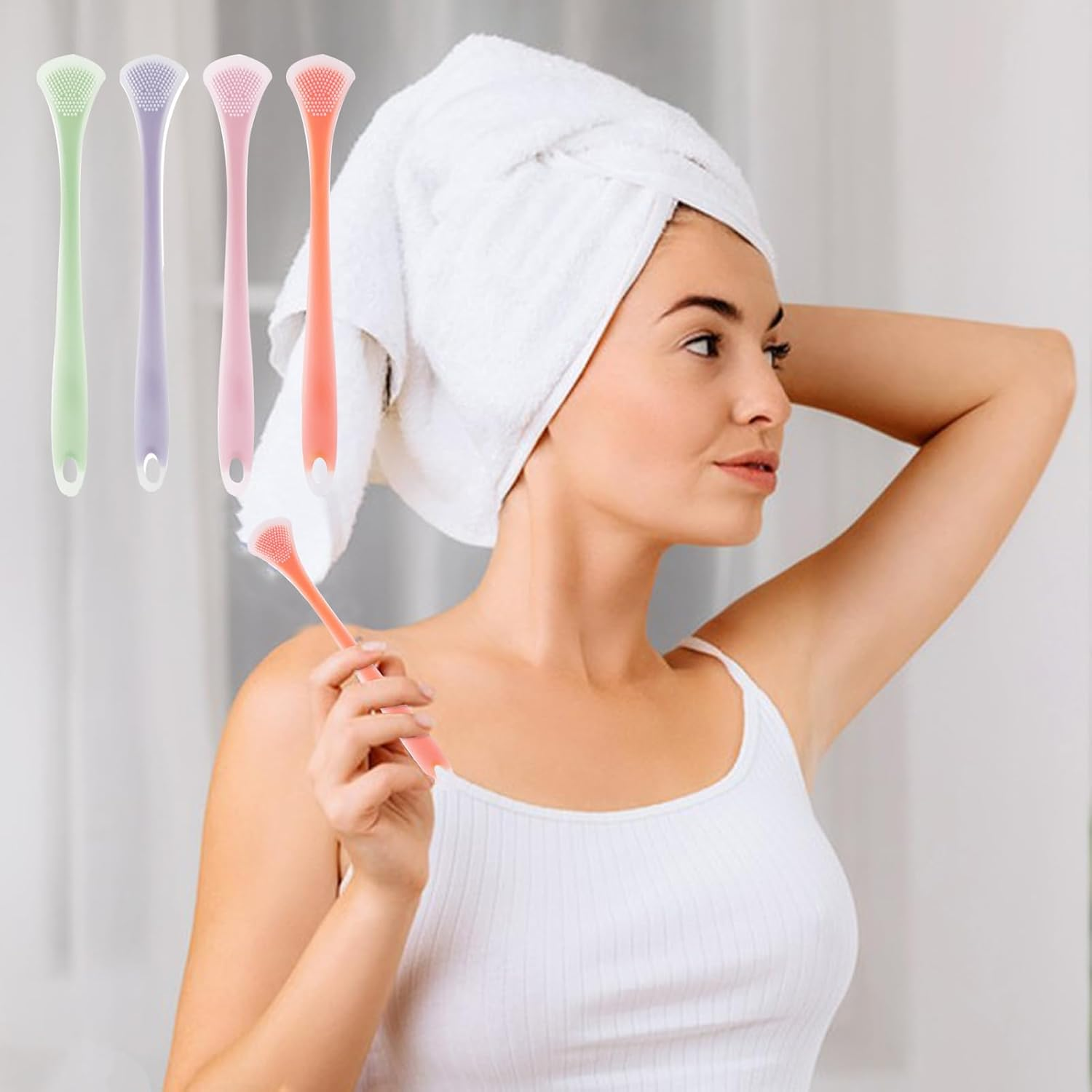 Tongue Scraper Cleaner - Fresher Tongue Tools Healthy Oral Hygiene Brushes | Healthy Oral Hygiene Brushes Silicone Dentals Tongue Scraper for Fresher Breath Buniq image number 1