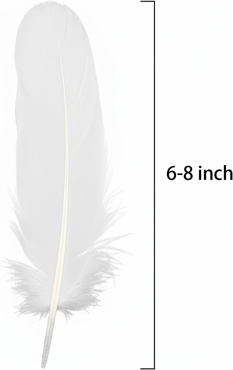 120Pcs Natural White Goose Feathers 6-8 Inch for Crafts, Wedding Decorations, DIY Projects, Dream Catcher, Party & Home Decor （White）- CRFY