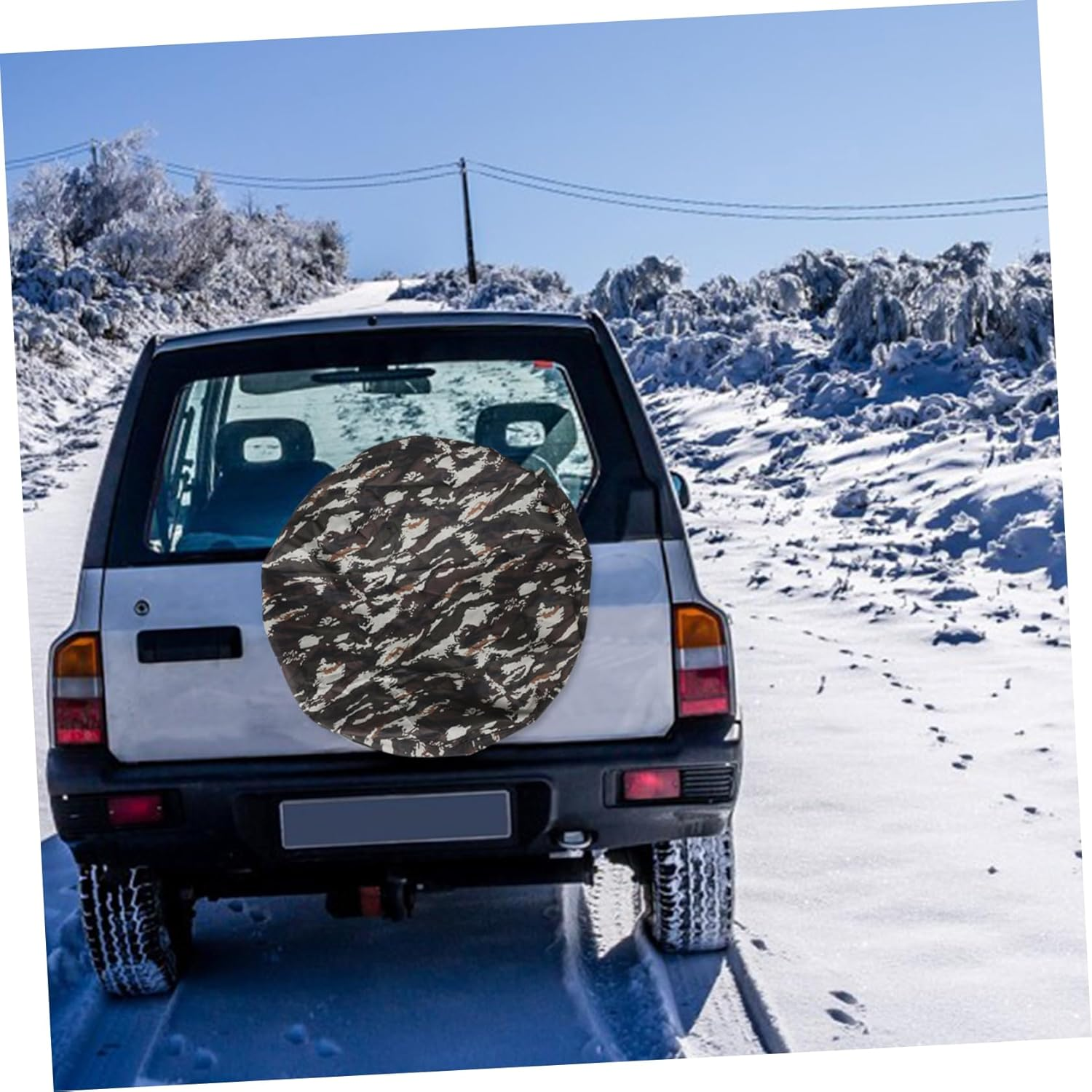 CHILDWEET Spare Wheel Cover for SUV Rv Trailer Camouflage Oxford Tire Cover Easy Install and Protection