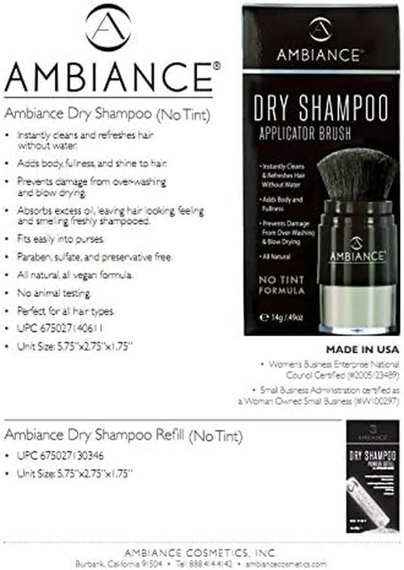 Ambiance Cosmetics Volumizing Dry Shampoo with Brush Applicator image number 3
