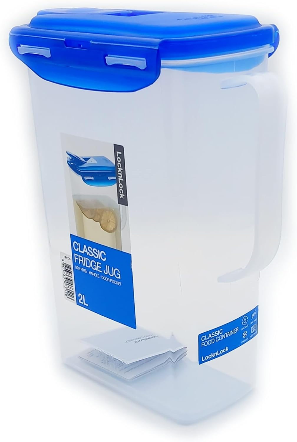 Lock & Lock HPL735 70140 Classic 2 Litre Water Jug, Clear, 8.5-Cup image number 3