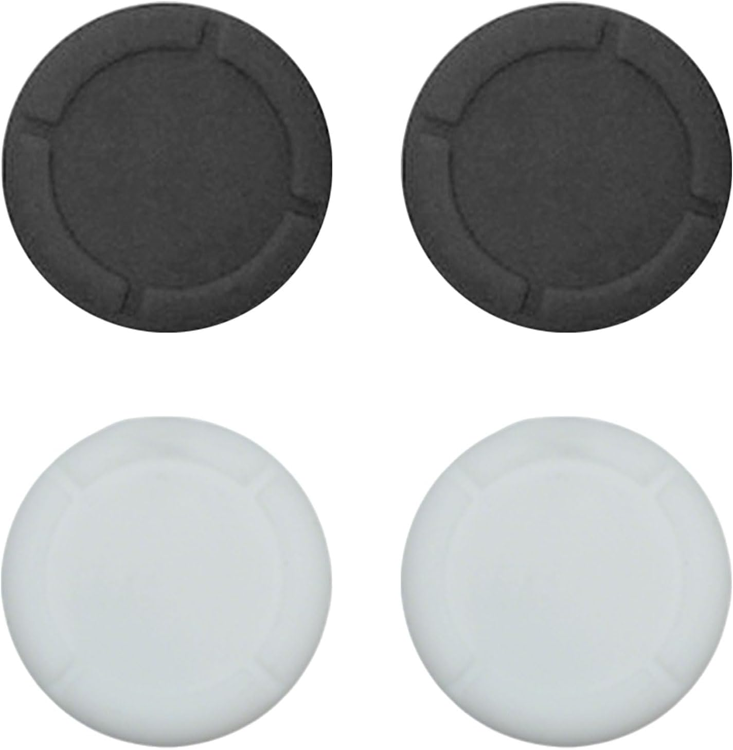 Xolixorium 4PCS Replacement Thumb Caps for Nintendo Switch & Switch Lite - Soft Silicone Analog Thumbstick Grips Compatible with Joy-Con Controllers (Black and White) image number 3