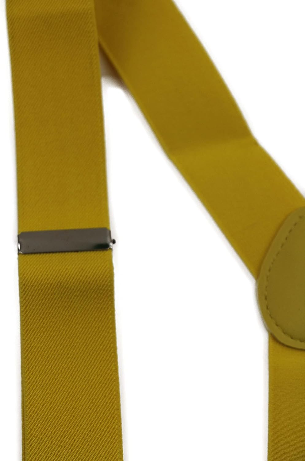 Wide Heavy Duty Adjustable 100Cm Yellow Adult Mens Suspenders image number 1