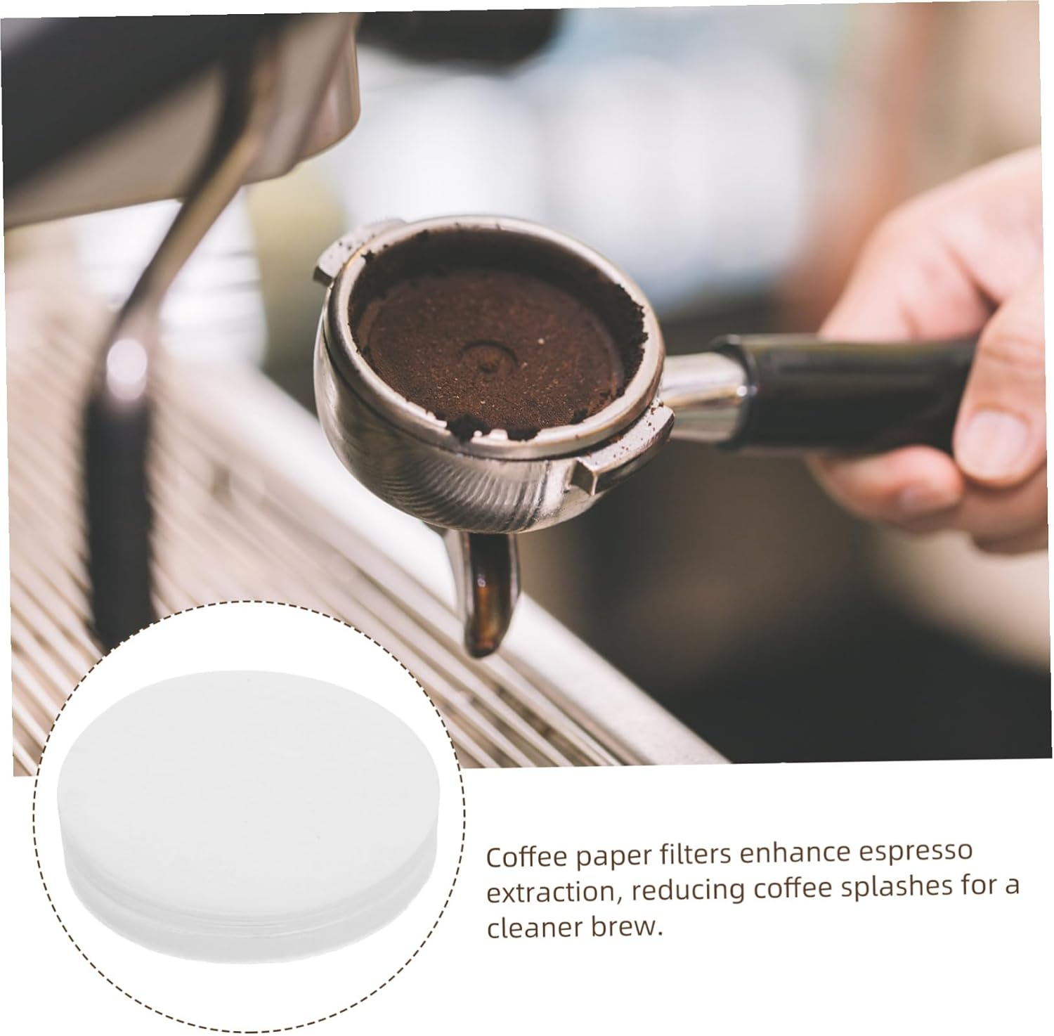 COHEALI 100Pcs Coffee Filter Paper Reusable Espresso Filter for Milk Tea Maker image number 6