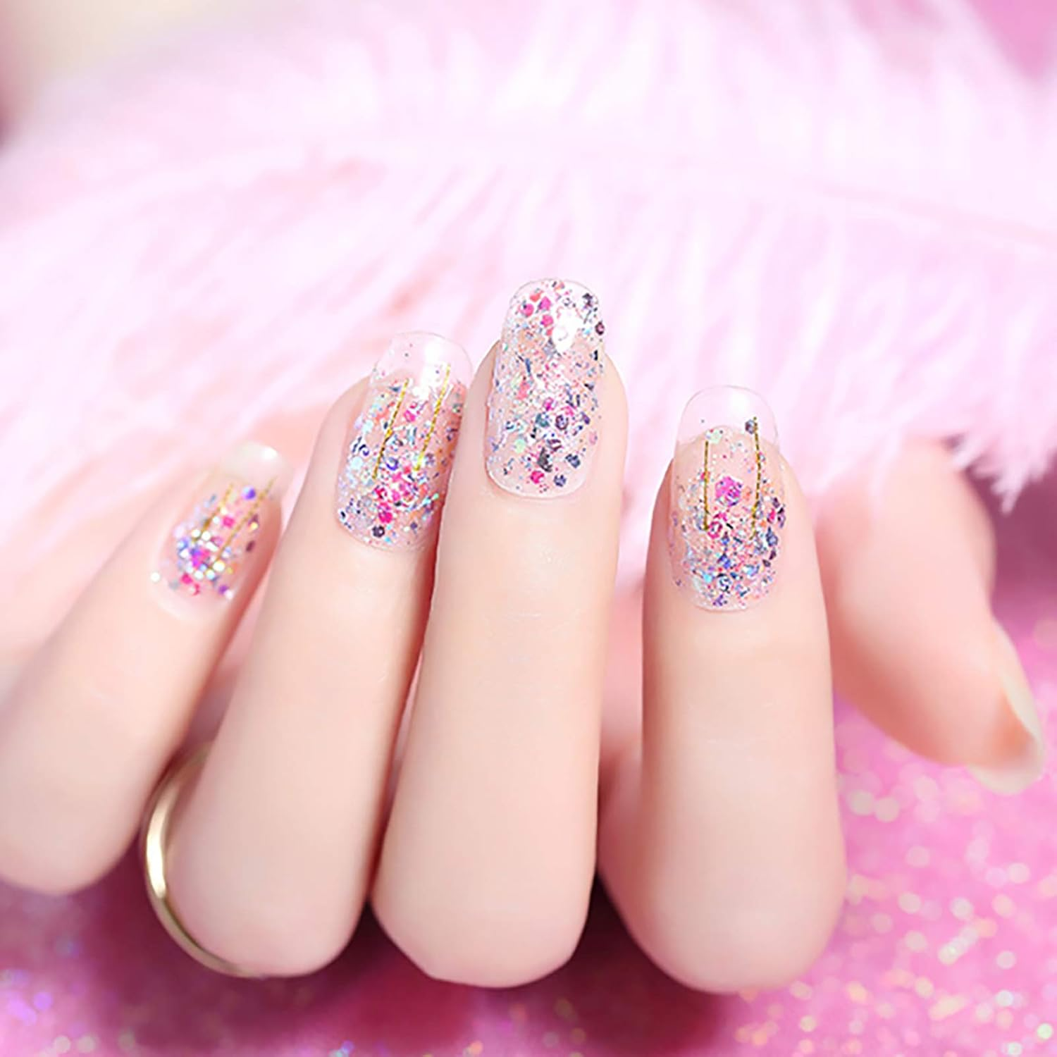 1 Set Iridescent Sequins Nail Glitter Mixed Nail Sequin Jewelry image number 4