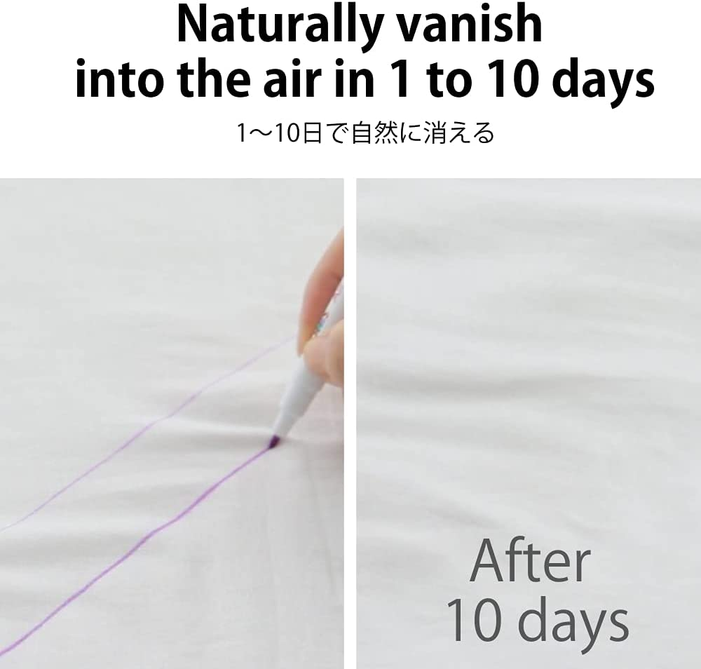 LEONIS Disappearing Ink Fabric Marking Pen Pink 5 Count Pack [ 78009 ] image number 3