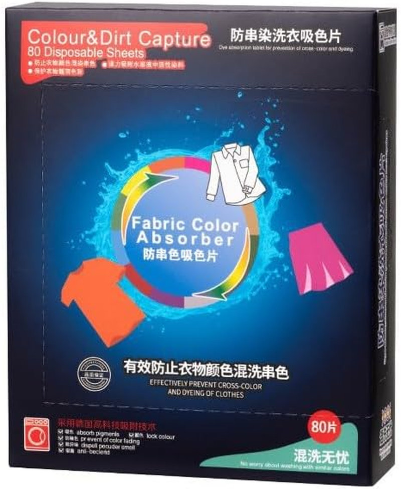 Color Absorber Laundry Sheets 240 Count, Dye Guard Grabber Sheets to Prevent Clothes for Washing Machine, Fragrance Free Color Trapping Sheets for Home or School, Maintain Original Color of Clothing image number 2