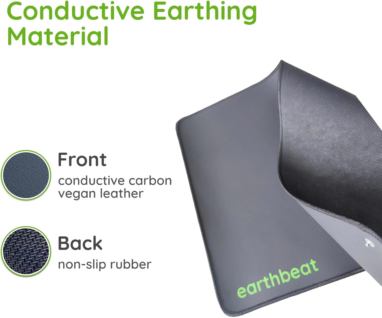 Earthbeat Classic Earthing Mat. Adapter Included. Free Grounding Tester Kit. Grounding Natural Therapy for Sleep Quality, Inflammation, Pain Relief and Wellness. (Black (Aus Adapter)) image number 3