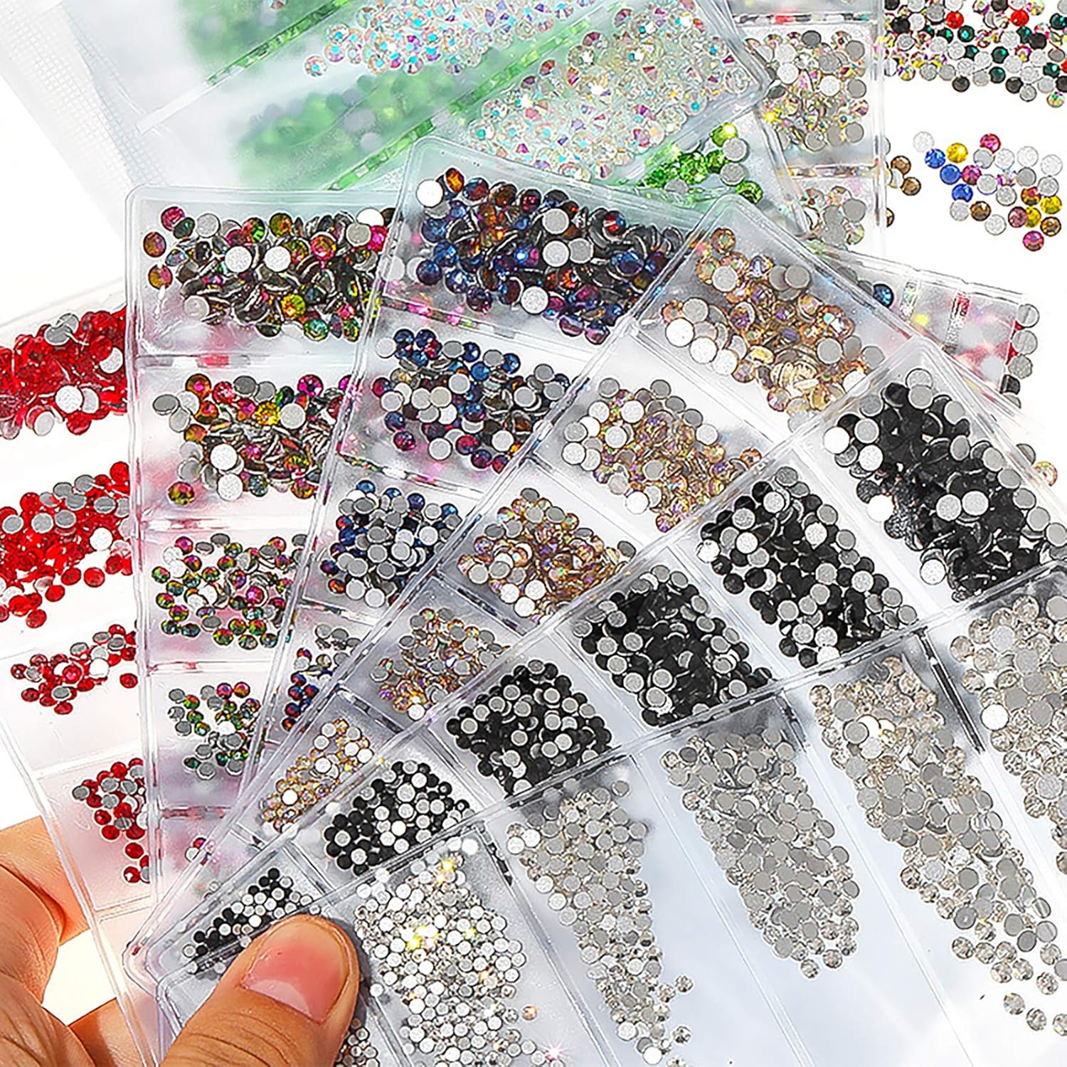 1 Bag Nail Art Rhinestone Flat-Back Rhinestone Super Flash Nail Decoration DIY New Gold Color