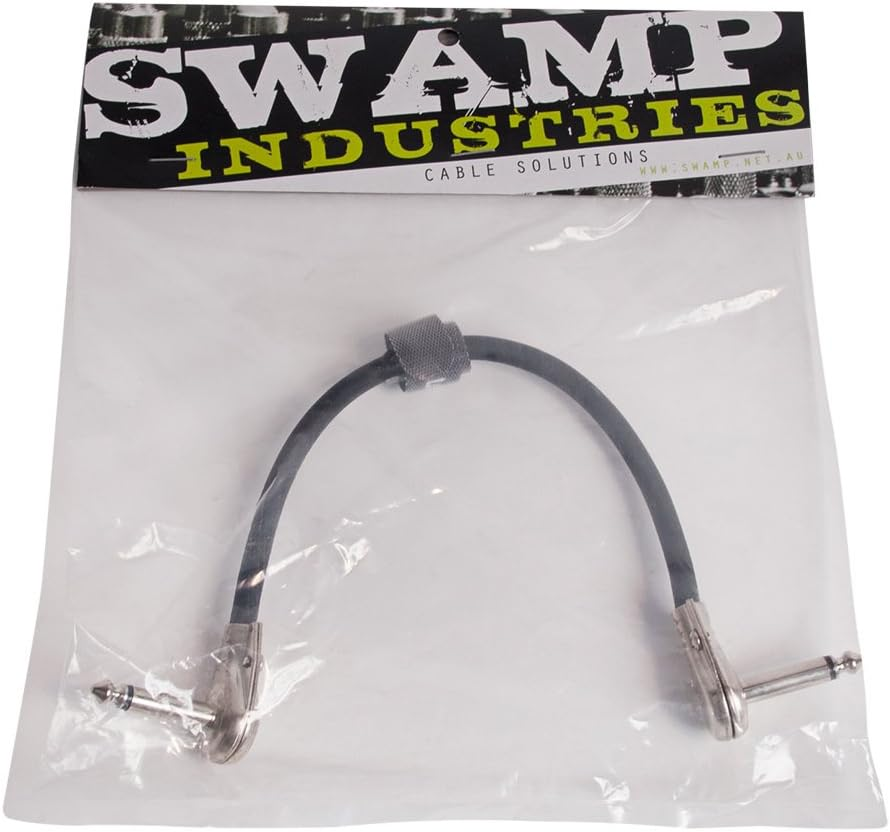 SWAMP Guitar Effect Pedal Patch Cable - Pancake Jack Connector - 20Cm - Black image number 3