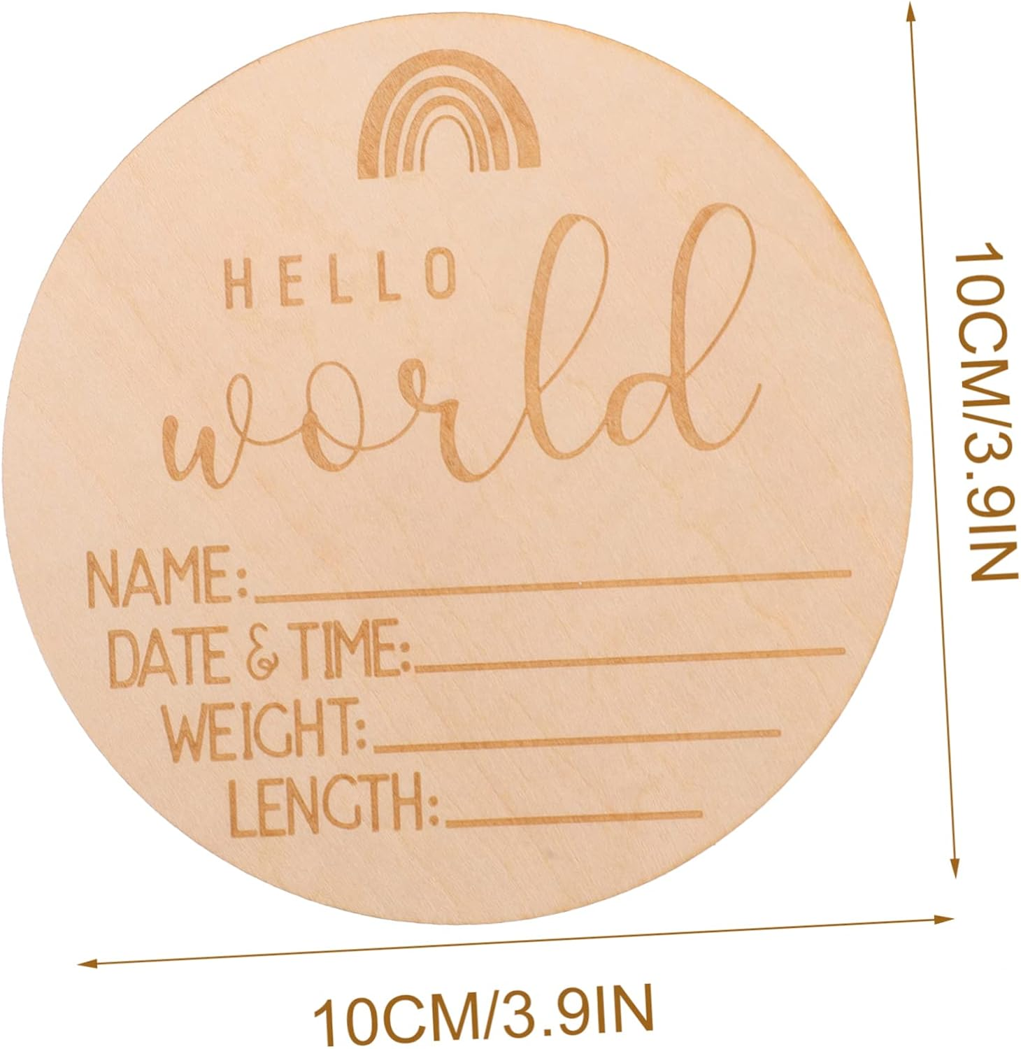 5Pcs Newborn Announcement Sign Birth Memory Cards for Monthly Growth Tracking Smooth Edges Photo Props Newborn Shower Present image number 3