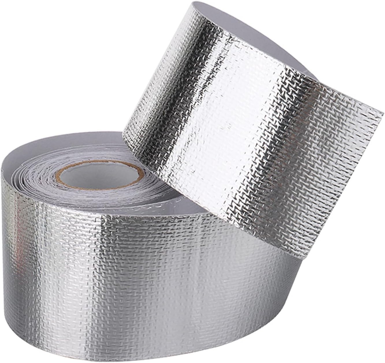 2Pcs 5M Exhaust Heat Tape Manifold Downpipe High Temperature Bandage Tape Silver Adhesive Tape image number 4