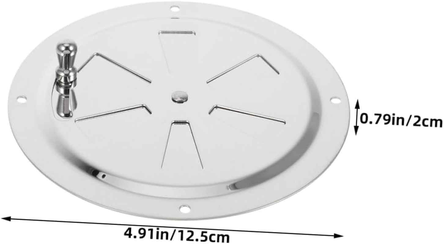 2Pcs Stainless Steel round Louver Vent Covers with Butterfly Knob Manual Airflow Control and Rv Ventilation Plates for Yachts and Vehicles image number 6