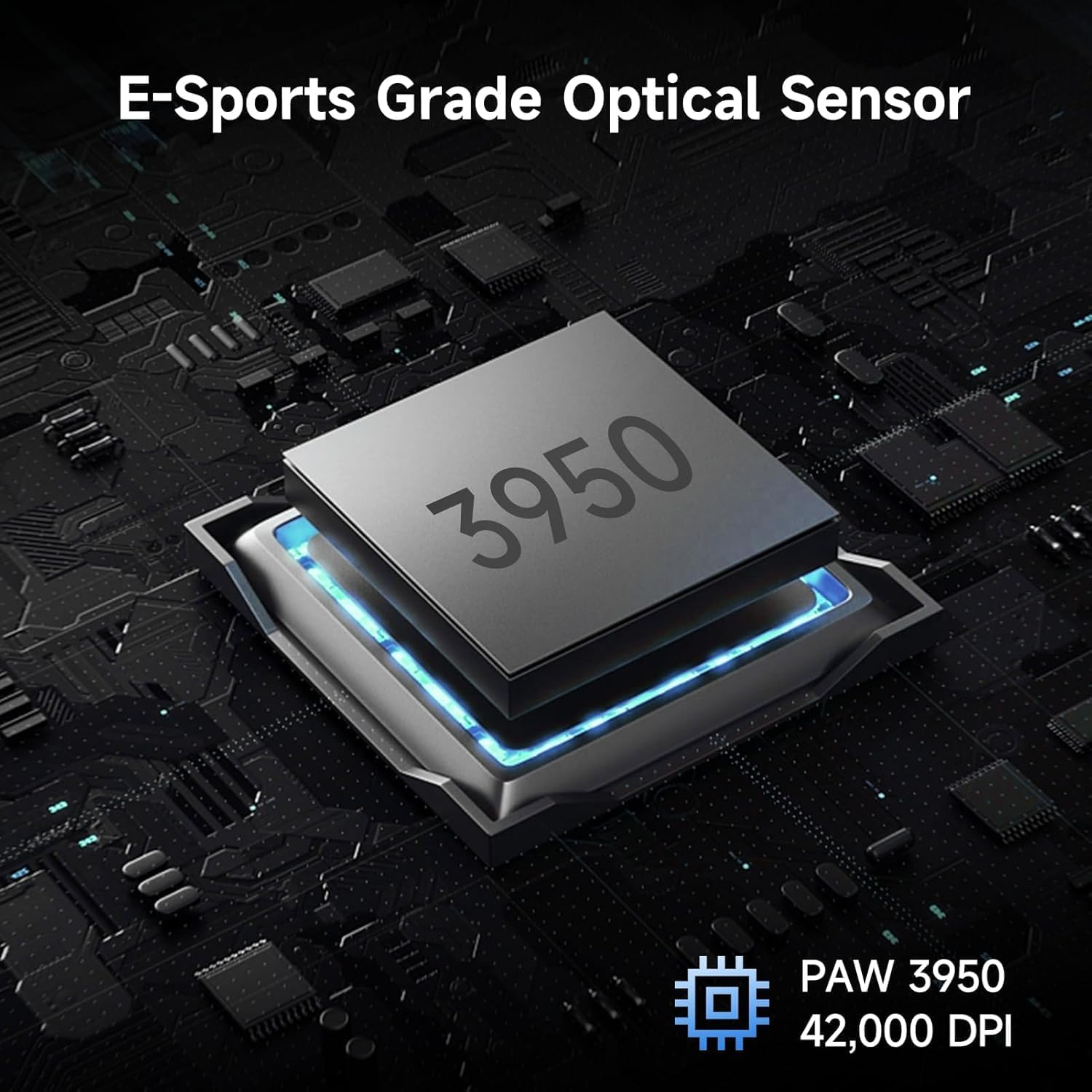 MCHOSE L7 Ultra Topspeed Wireless Gaming Mouse with PAW3950 42K Sensor, 46G Super Lightweight, OMR Optical Switches, 8000Khz Polling Rate, 2.4Ghz/Bt/Wired Tri-Mode, 8 Programmable Controls (Black)