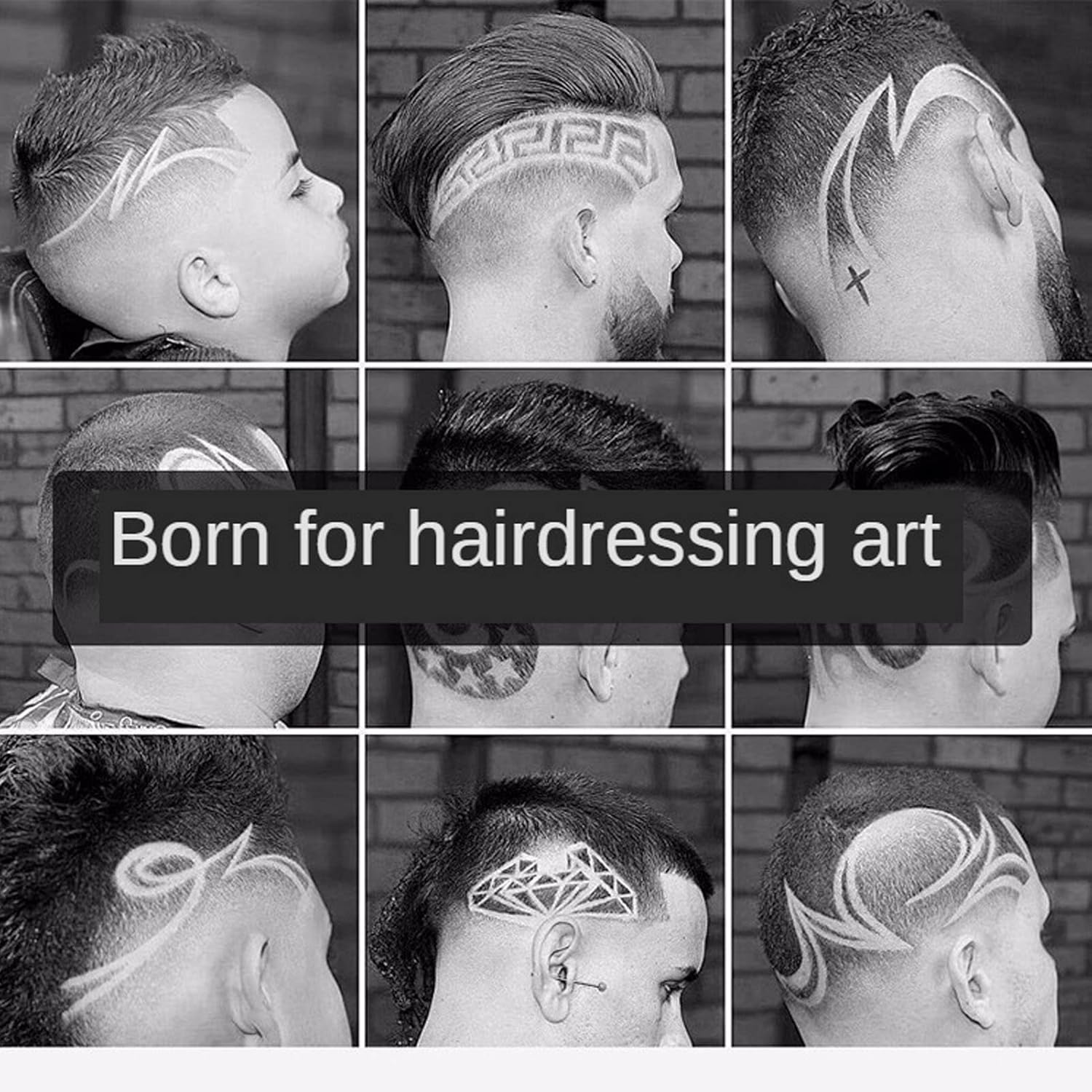 Fockety Professional Hair Trimmer, Durable Performance, Aluminium Alloy, Compact, Washable, T-Blade Hair Trimmer for Haircut (Charging Station with Dragon Pattern) image number 4