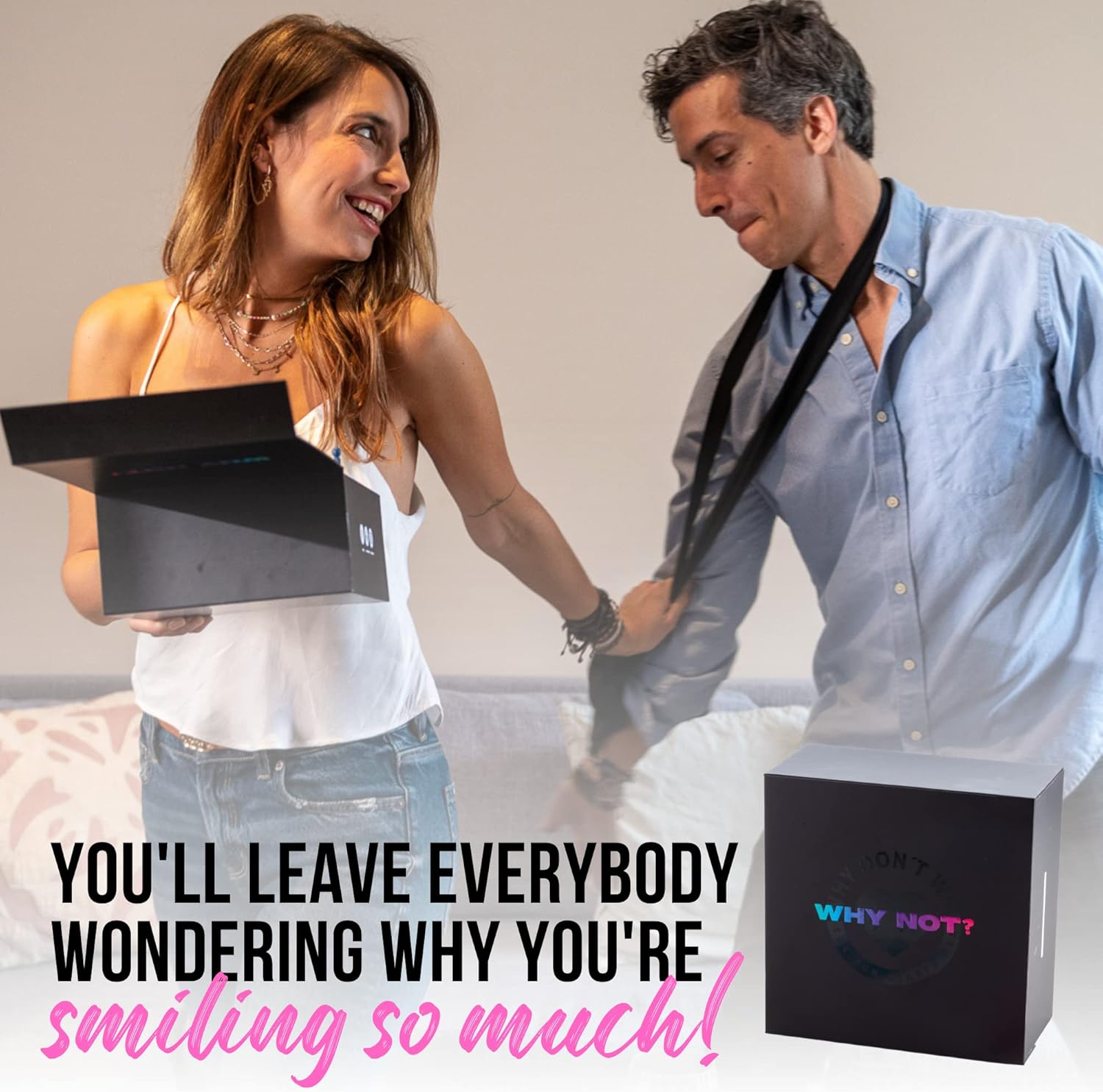 Why Not? Intimate Board Game for Couples - 170 Cards with Spicy Dares & Questions | 3 Categories | Bedroom Games for Adults | Perfect for Valentine'S Day & Anniversaries | Ignite Passion image number 1