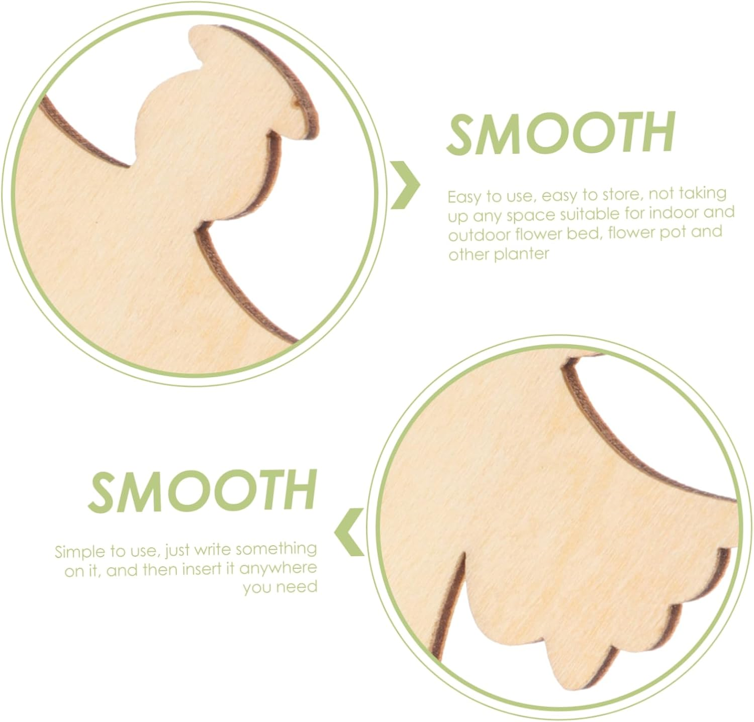 FUNOMOCYA 10Pcs Wooden Plant Labels for Flower Beds Gardening Decorative Tags Plants Flowers Labels Landscaping Pots Decor Garden Supplies image number 5