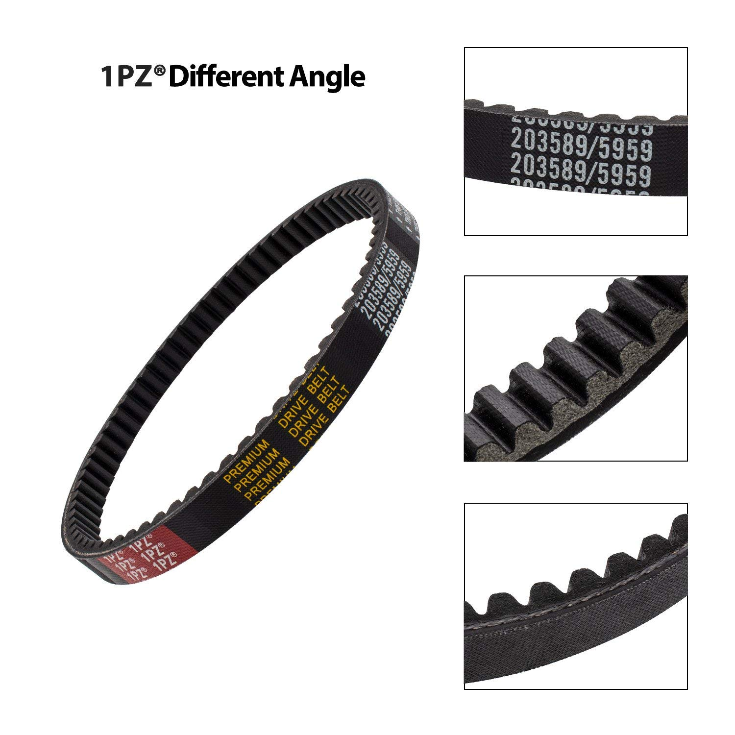 1PZ DB1-P30 Drive Belt for 30 Series Manco 5959 Comet 203589 Go Kart TAV30 TAV2 Ken-Bar Karts Carter Kartco 5Hp-7Hp Engine Murray Baja Stens Rotary (Pack of 3) image number 5