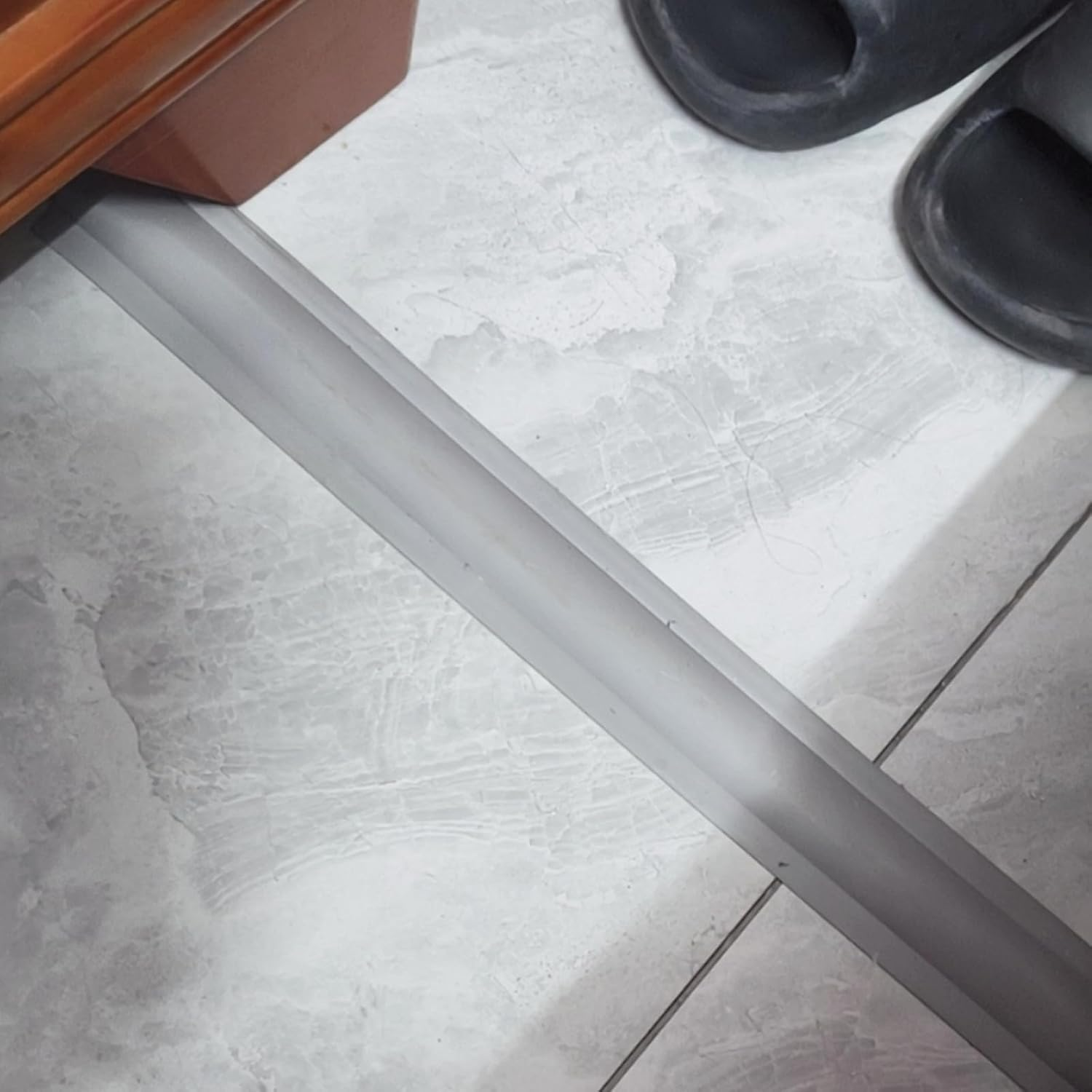 Flexible Cord Hider Cable Management Cord Covers for Wires on Wall Floor(Grey) - White2M-38Mm image number 2