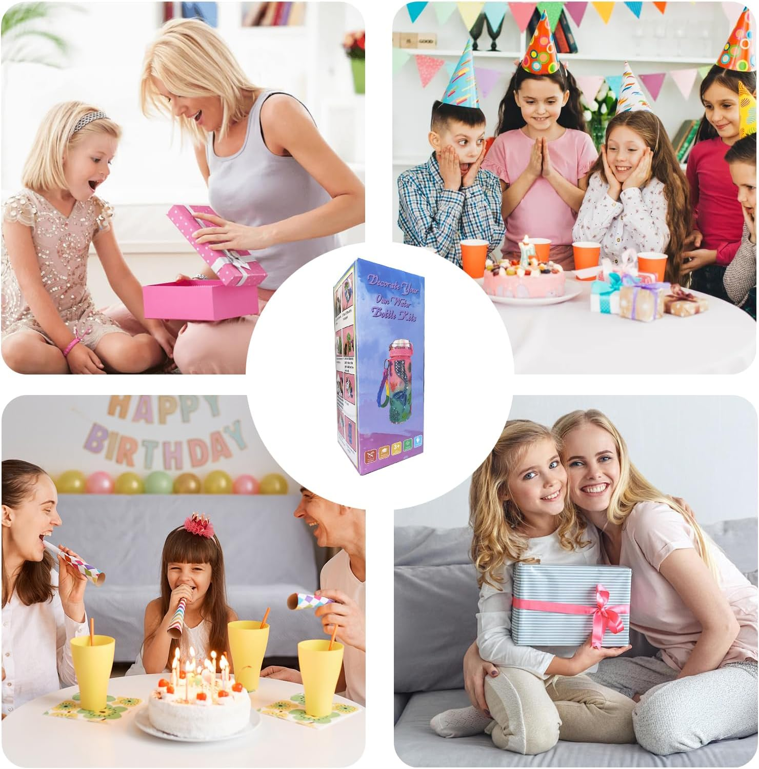 MEIYUETAOSI Decorate Your Own Water Bottle Kits for Girls, DIY Mermaid Water Bottle Decorating Kits for Girls Ages 6-12, Fun Arts and Crafts Project image number 3