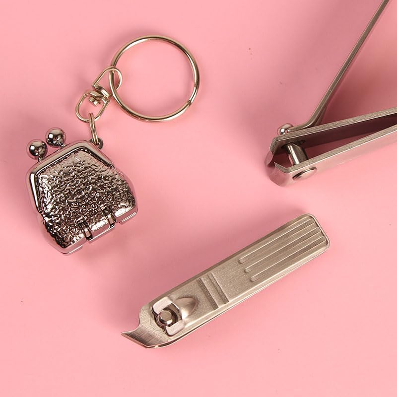 NOIAFZY 3Pcs Creative Bag Nail Clippers Mini Folding Stainless Steel Portable Key Pendant Cute Set image number 1