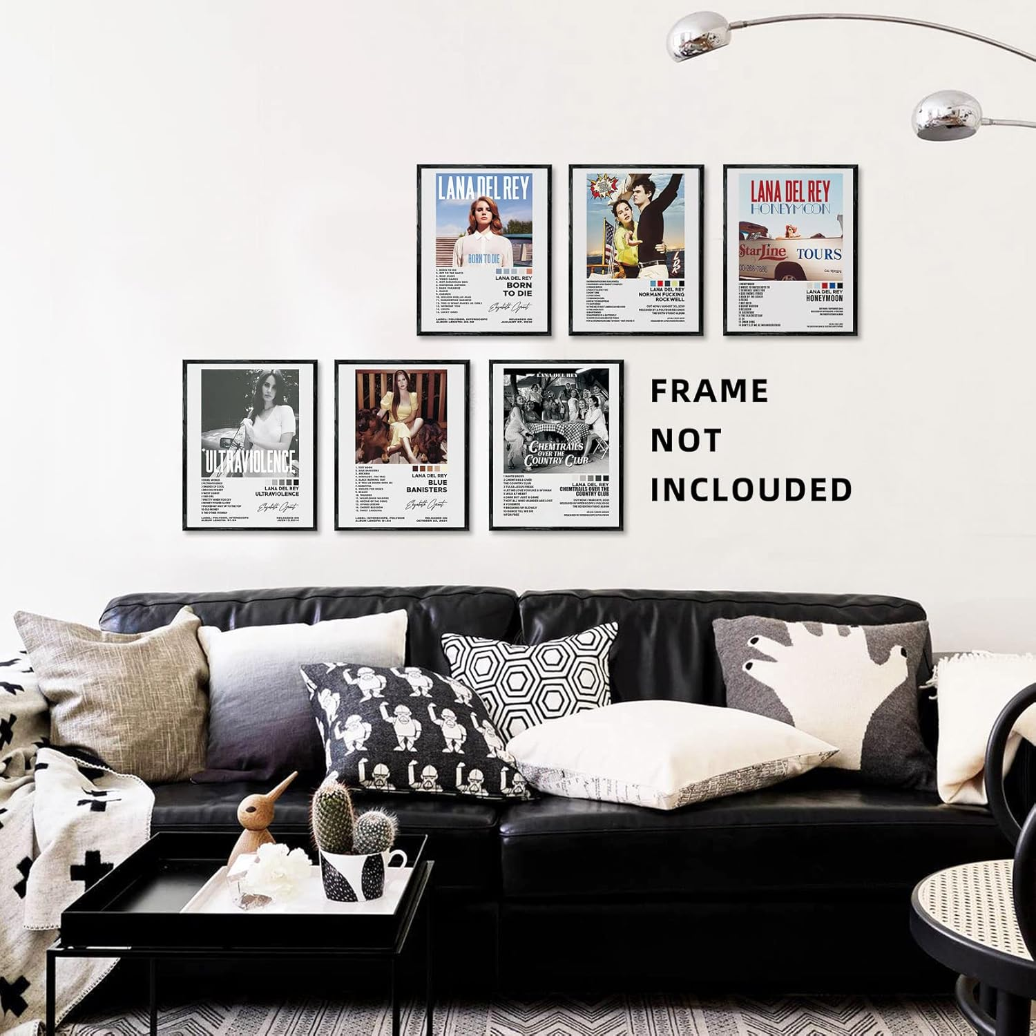 A ART&middot;ZONE Lana Del Rey Posters 8X10 Canvas Prints Unframed Set of 6 Wall Art Room Decor Bjork Poster Records for Aesthetic Album Cover Print D/ Blue image number 2