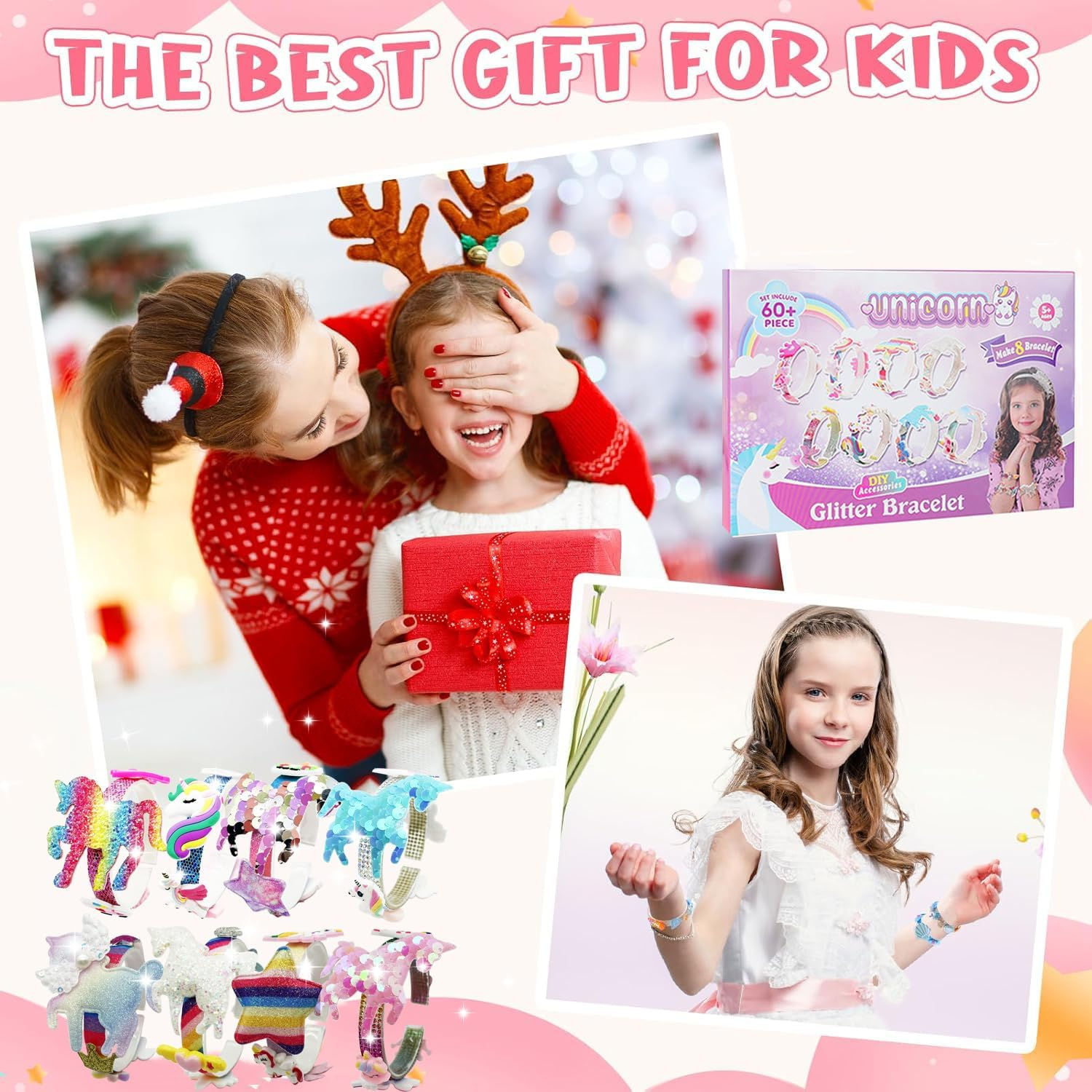 Friendship Bracelet Making Kit - Girls Birthday Present for Ages 5-12 - Art and Craft Kits for Kids, 5-10 Year Old Girls Gifts, Jewellery Making Kit, Party Favors Supplies (Unicorn) - Unicorn image number 6