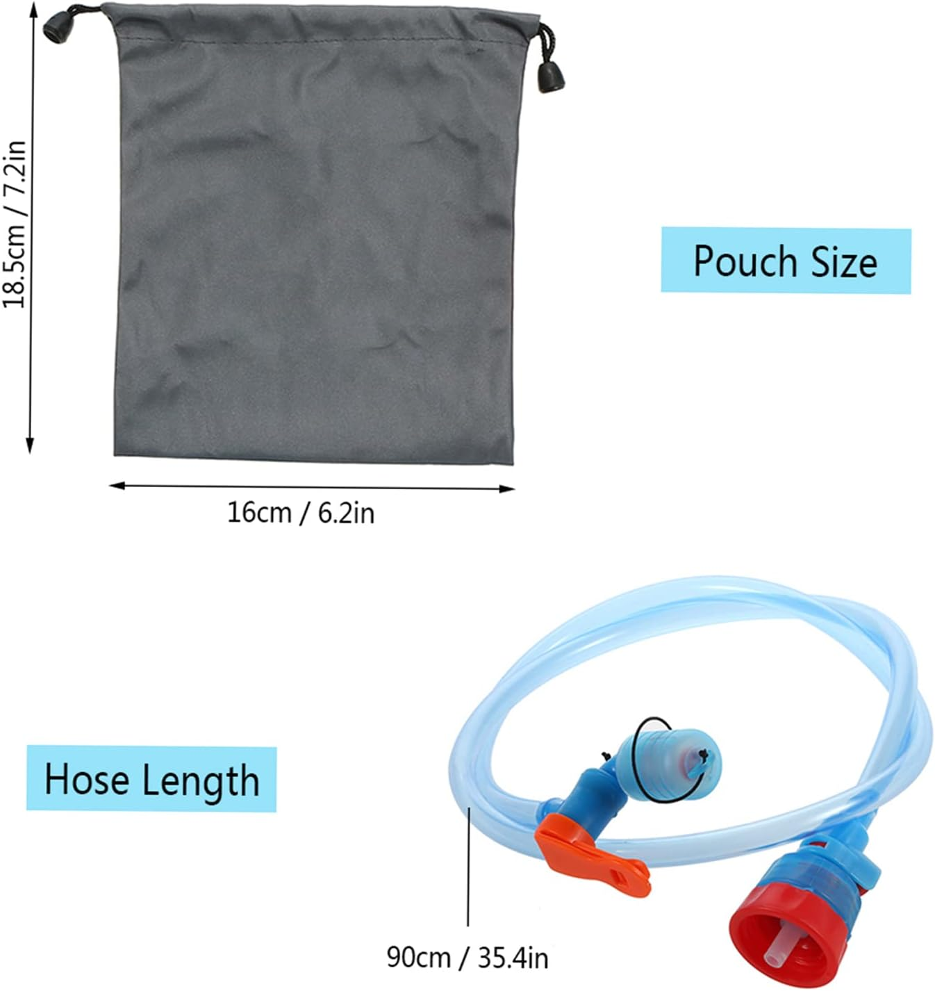 Lixada Water Bottle Drink Tube Hose Hydration Bladder Reservoir Pack Backpack System Hose Kit image number 3