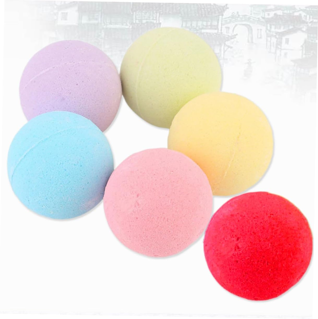 Healeved 6Pcs Organic Bath Salts Set 2.1Oz Bubble Balls for Stress Relief Handmade Bath Salts for Women and Girlfriends Relaxing Spa Experience image number 6