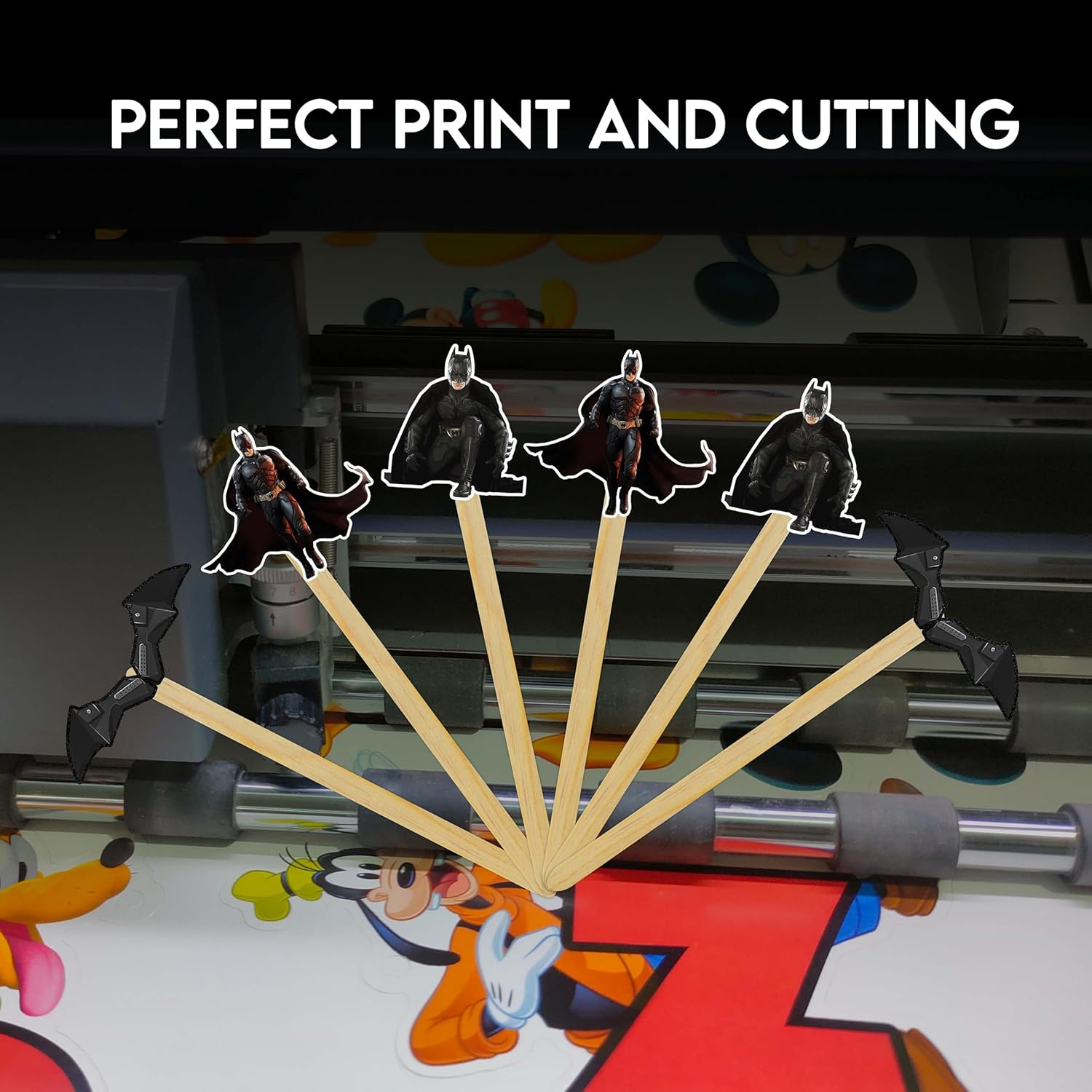 Seyal Btman Cupcake Toppers &ndash; Bold & Fun Superhero Decorations &ndash; Perfect for Btman Themed Birthday Parties, Kids Events & Superhero Celebrations image number 3