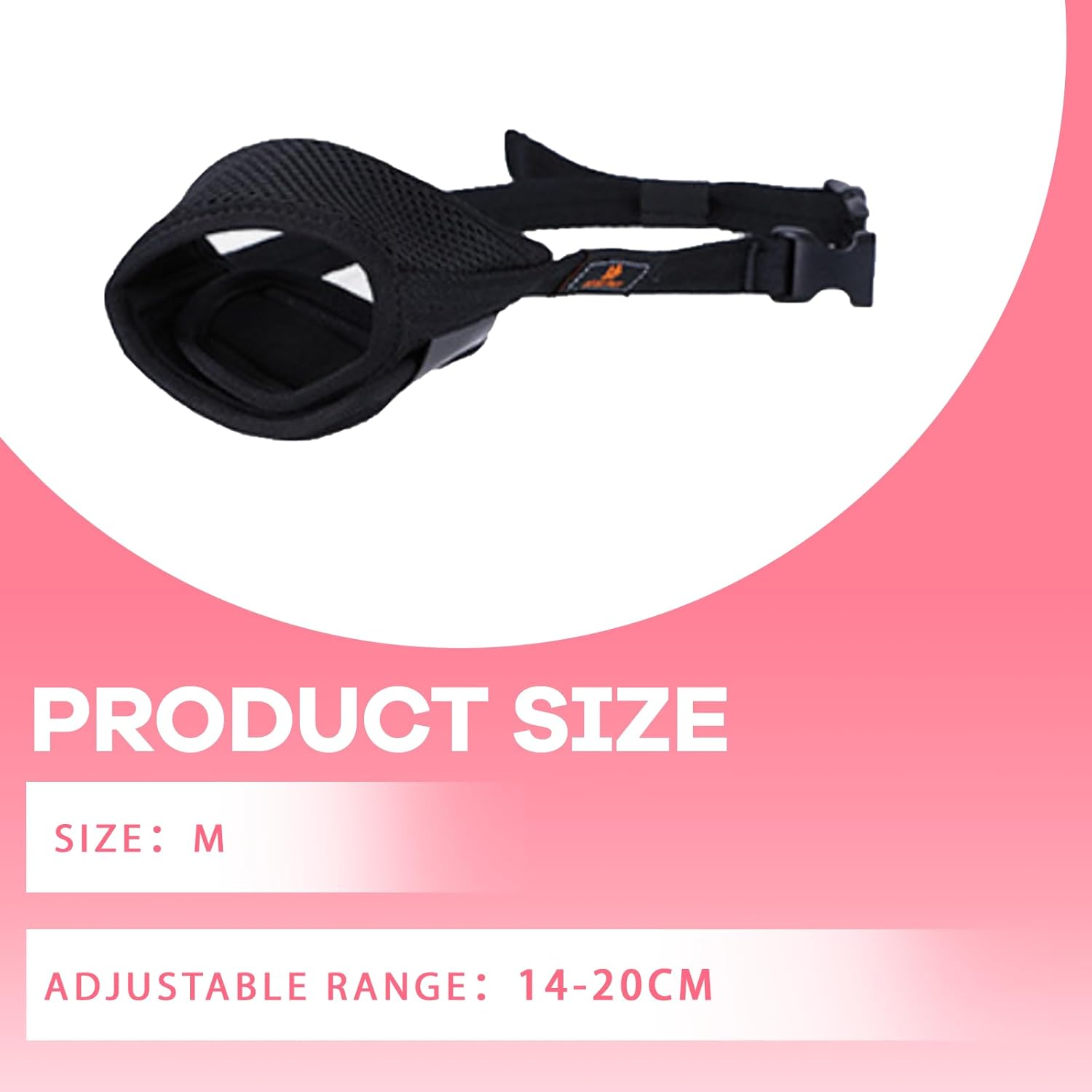 Dog Muzzle- Breathable Soft Mesh Muzzle for Medium Dogs Adjustable Strap,Secure Soft Pad & Comfortable Muzzle anti Biting Barking and Chewing for Grooming,Training,Walking (M Size,Black) image number 2