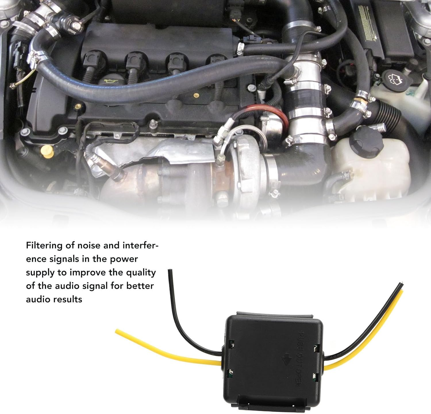 Zerodis 2Pcs Car Power Filter, 12V Car Stereo Audio Filter Noise Isolation Reducer Interference Proof Noises Reduction Reliable Stereo Power Supply Filter for Equalizers Amplifiers image number 4