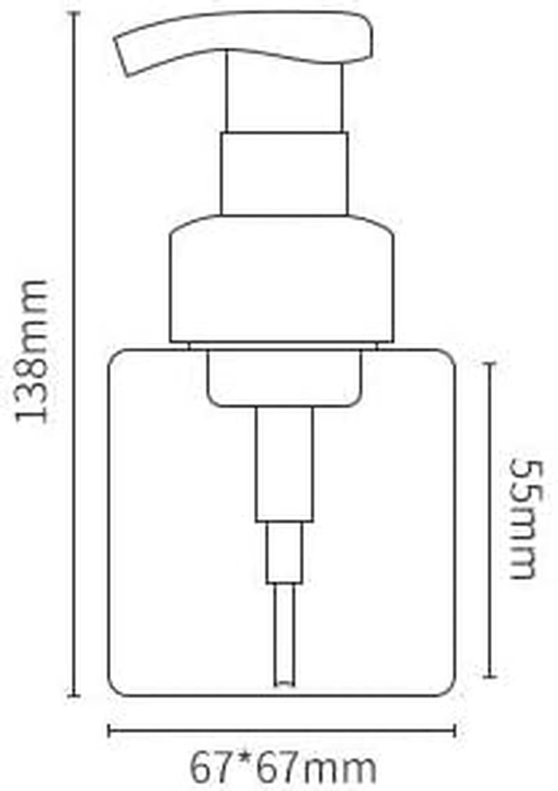 Refillable Plastic Pump Bottles, 250Ml, Square Foam Dispenser, Empty Liquid Hand Soap Bottles, Foaming Shampoo Dispenser for Body Wash Tools and Accessories (Light Blue, One Size)