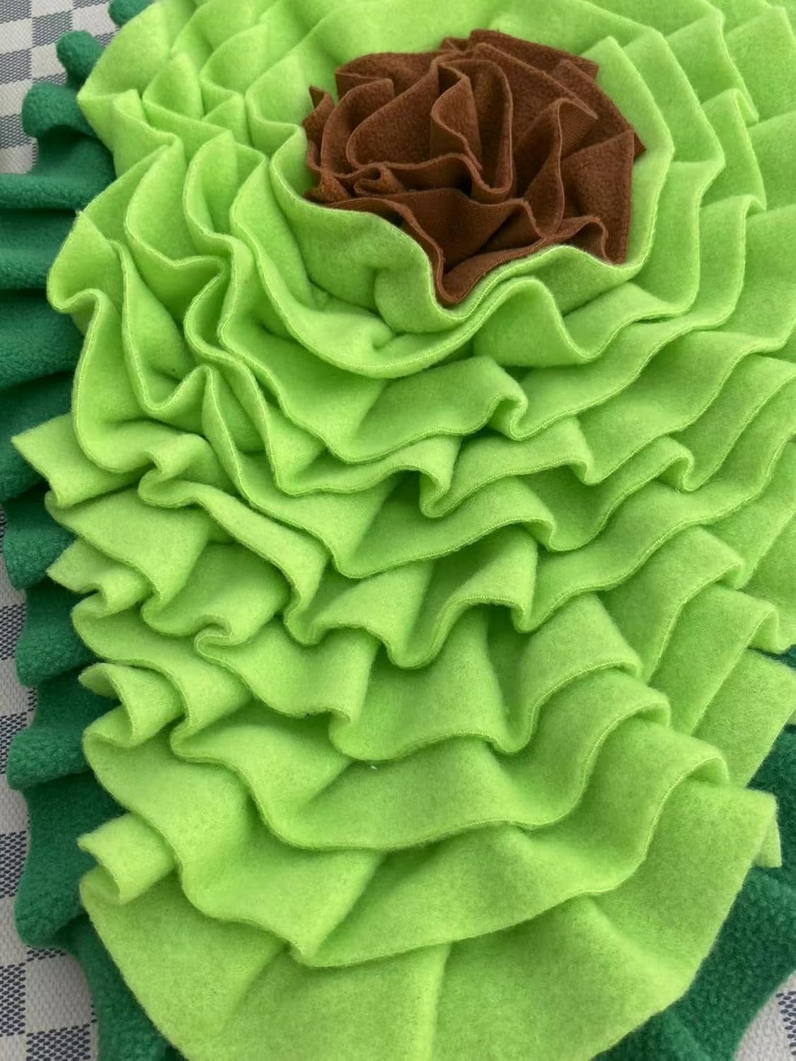 2Pcs of Avocado Shaped and Colored Cute Small Green Snuffle Mat for Small Dogs Cats, 41X30Cm, Sniffing and Foraging Mat image number 6