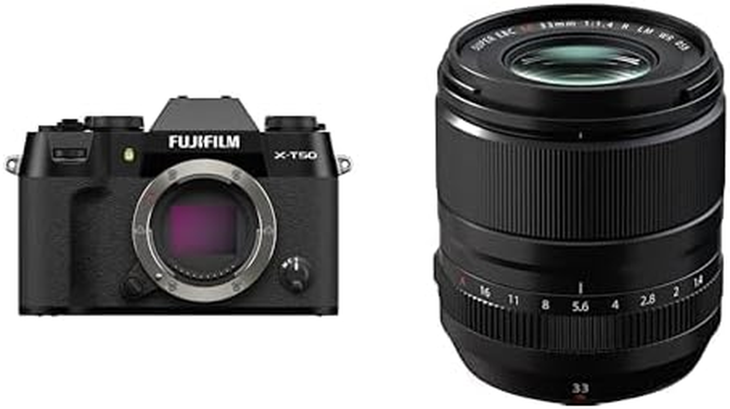 Fujifilm X-T50 Mirrorless Digital Camera, Black + Xf33Mm Lens