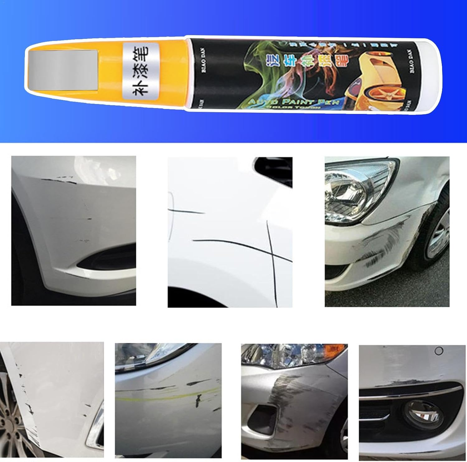 Car Paint Repair Pen | Auto Remover Paint Pen | Fill Paint Pen Car, Convenient Auto Touch-Up Paint for Erase Car Scratches - Blue image number 5