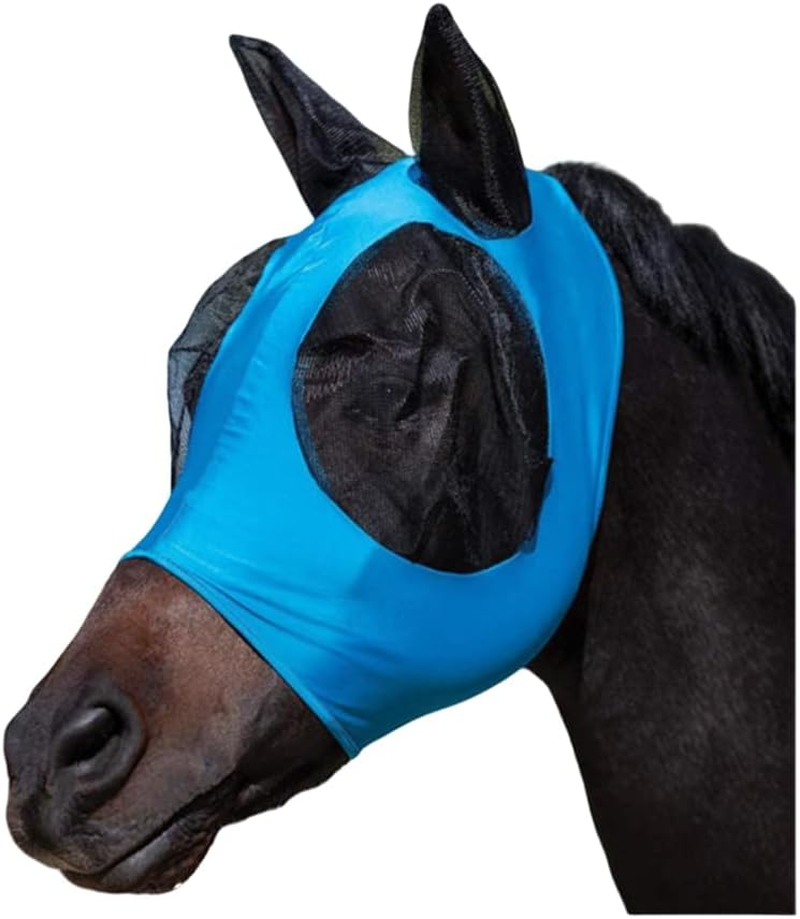 Breathable Horse Mask,Horse Fly Mask, Adequate, Breathable Fabric, Wide Applications, with Ears, for Horse Face Protection image number 3