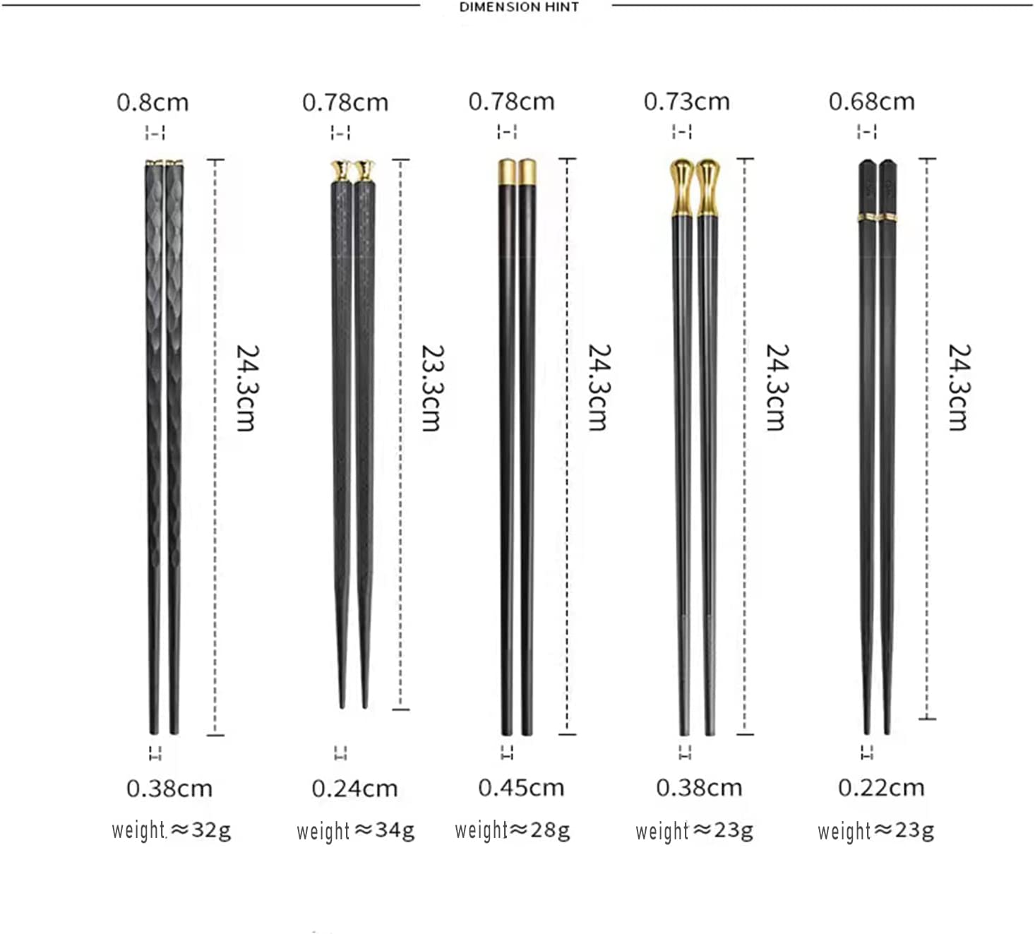Chopsticks, Reusable Chopsticks, 5 Pairs Dishwasher Safe Metal Chopsticks, Easy to Use, Square Lightweight Chop Sticks, Gift Set image number 3